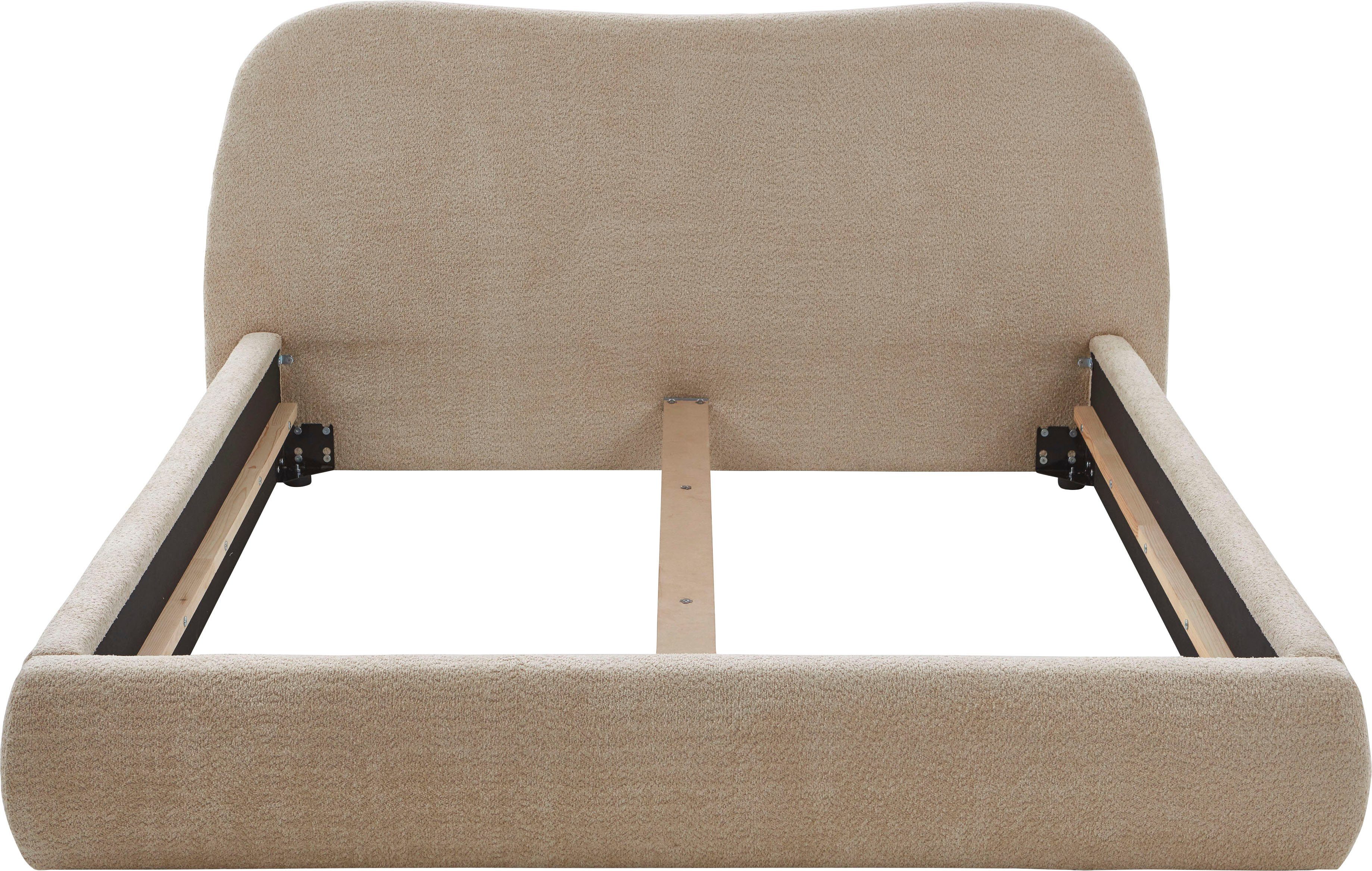 ATLANTIC home collection Polsterbett Sophie, mit oder ohne Stauraum, hochwertiger Bouclé-Bezug