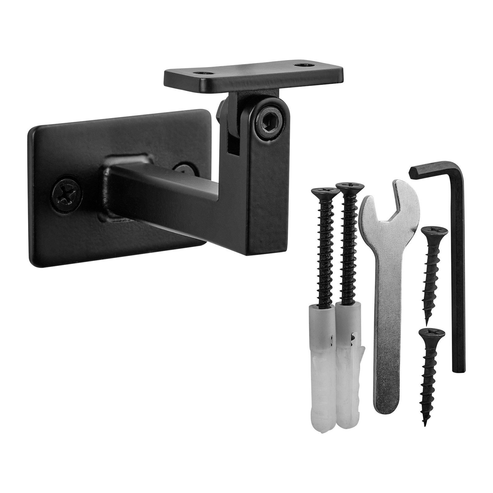 SO-TECH® Handlauf Handlaufhalter NEXUS 90° Geländerhalter für eckige Handläufe, (1 St), Stahl schwarz 58 x 71 x 58 mm Halter für Treppengeländer