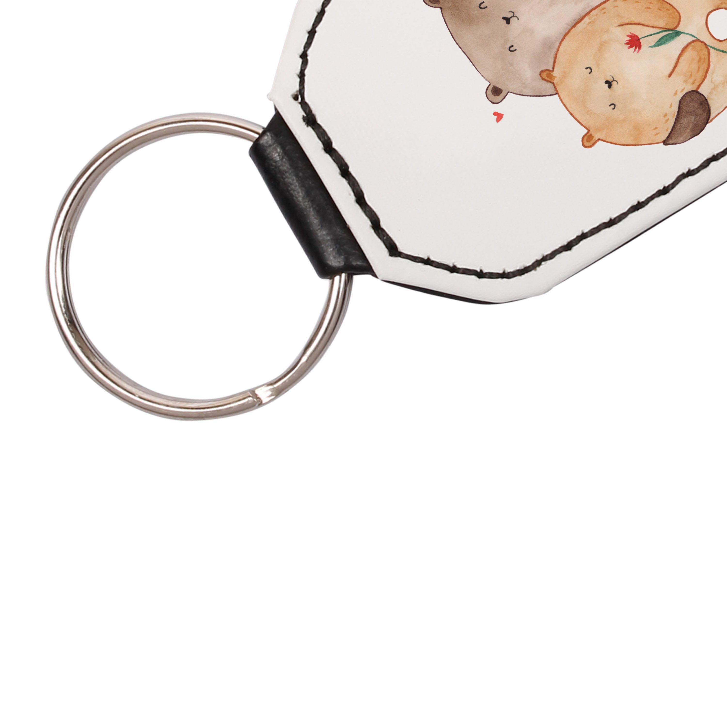 Mr. & Mrs. Ges Panda Bären - Anhänger, Liebe Schlüsselanhänger (1-tlg) verliebt, Weiß - Heiratsantrag, Geschenk