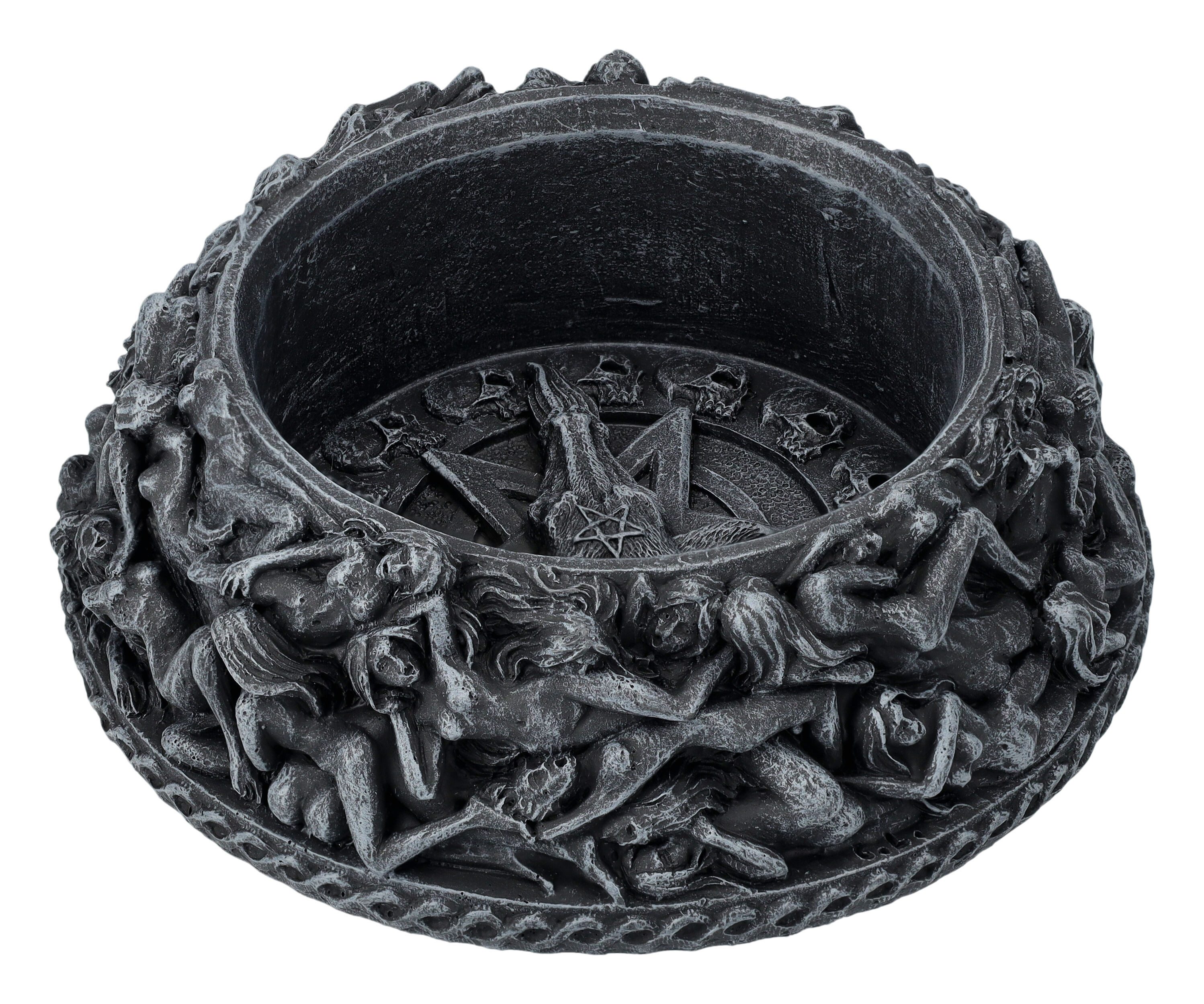 Figuren Shop GmbH Dekoobjekt Kristallkugelhalter - Gequälte Seelen Baphomet - Wahrsagerkugelhalter