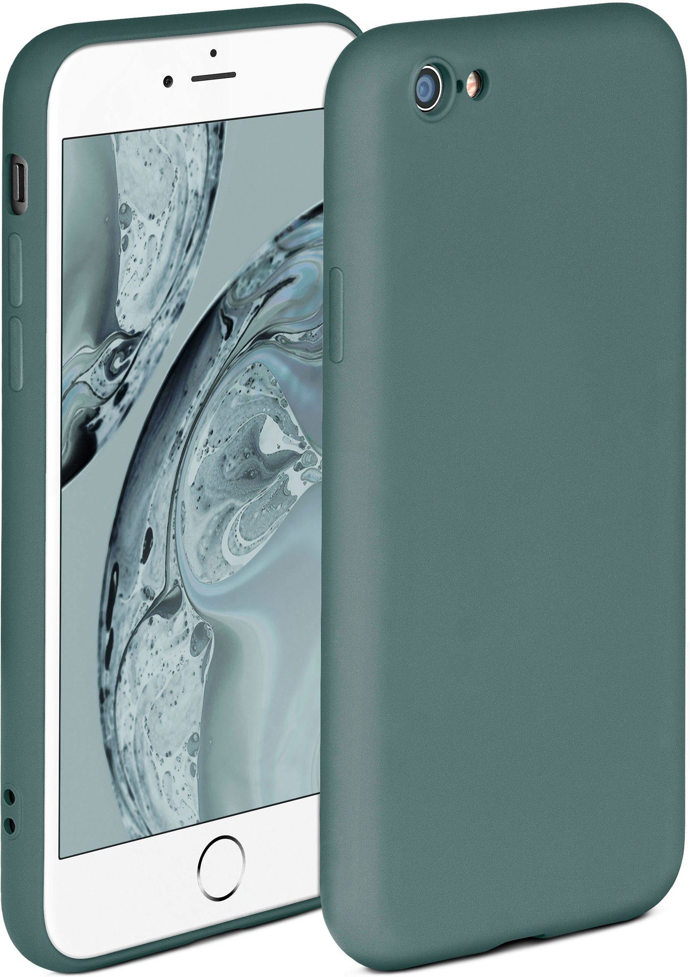 ONEFLOW Handyhülle Soft Case, Hülle aus Silikon, Schutzhülle Bumper, Backcover abdeckung, Silicon Handytasche, Silikonhülle, Schutz Cover, weiche Handyhülle - matt Petrol