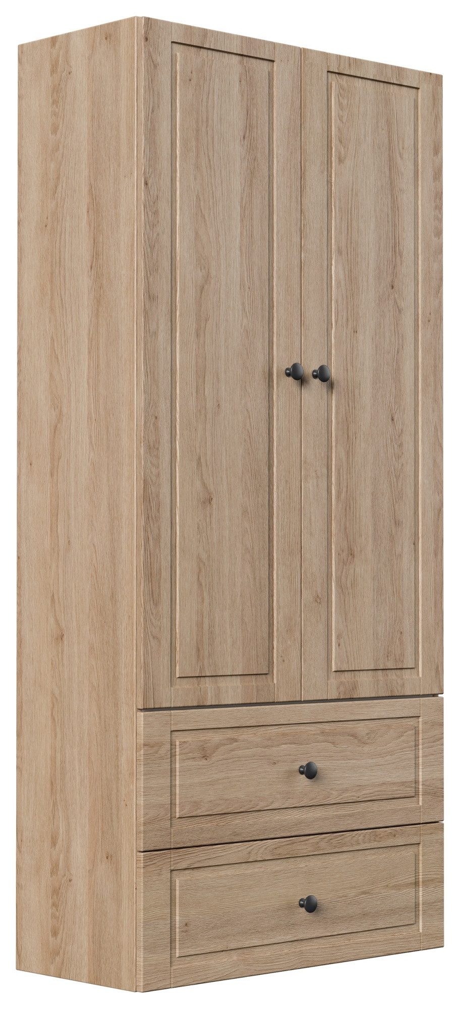 Magnolia Home Hängeschrank Badezimmer Hochschrank XL Cottage 176x80cm Eiche hell