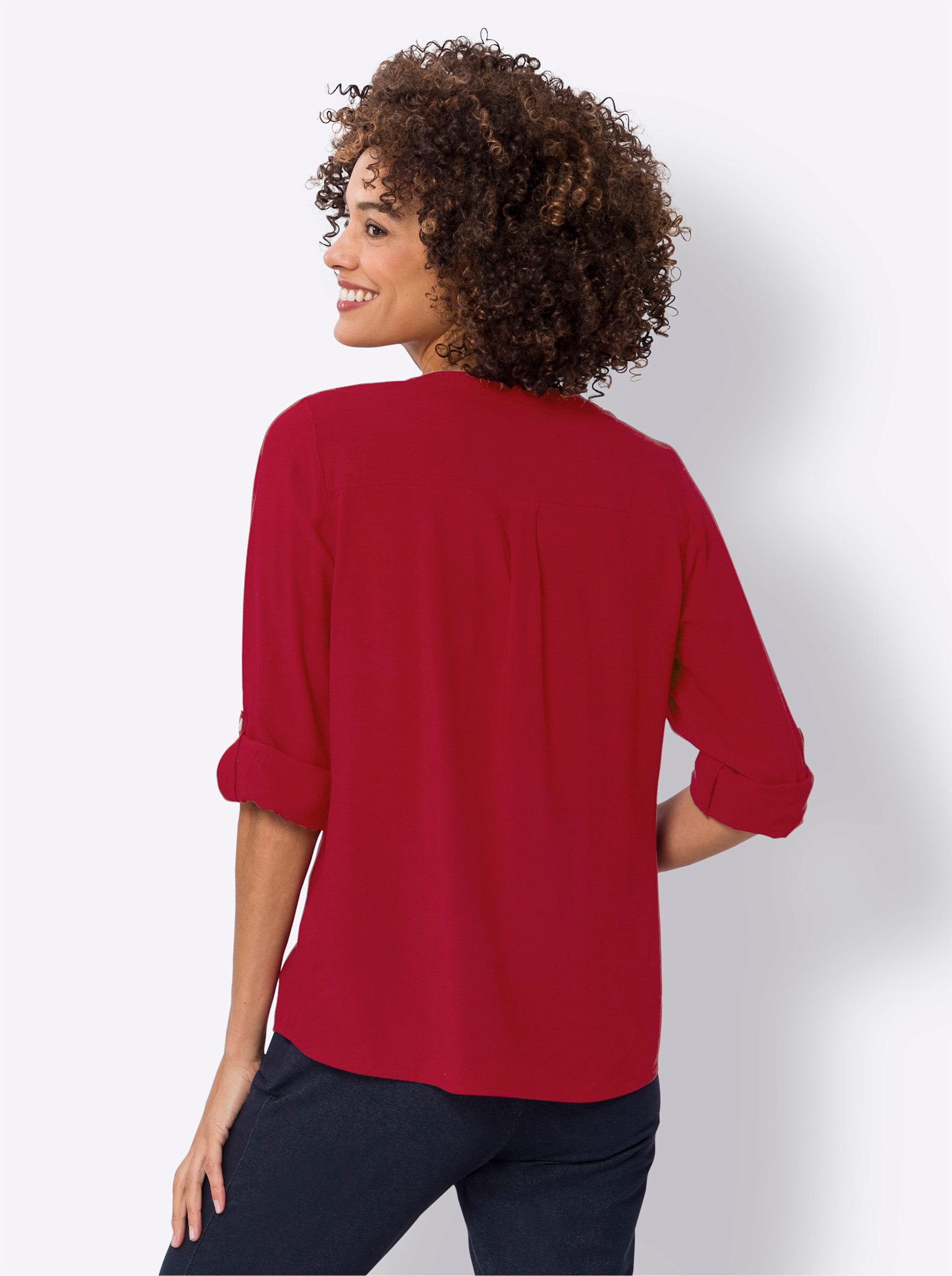 Sieh an! Klassische Bluse Schlupfbluse Langarm günstig online kaufen