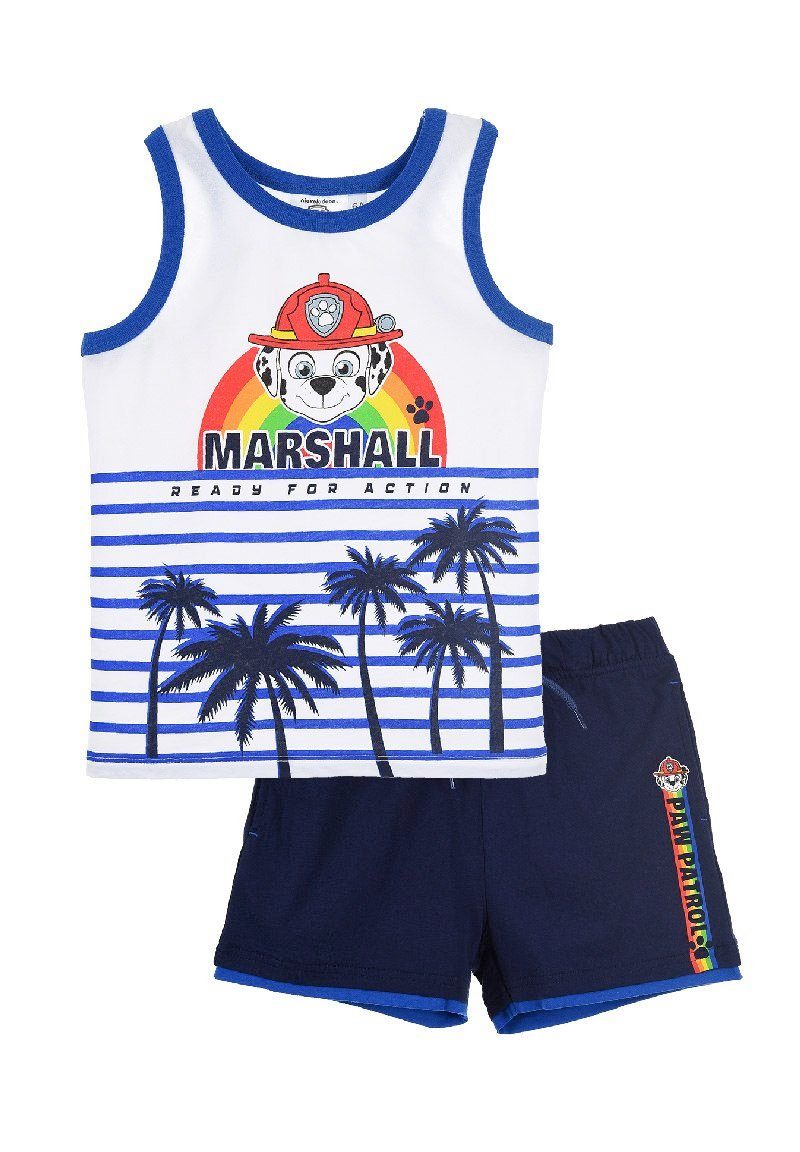 PAW & PATROL Marshall Bekleidungs-Set T-Shirt Tank-Top (2-tlg) Shorts