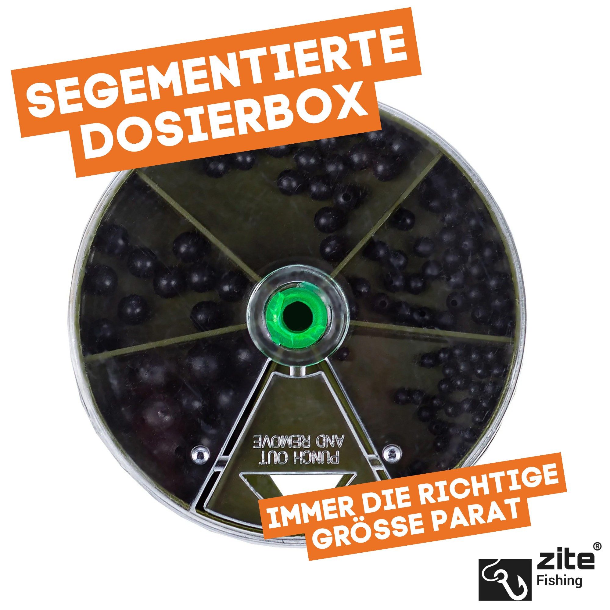 Zite Schnurstopper Vielseitiges Gummi-Perlen Sortiment für Angler