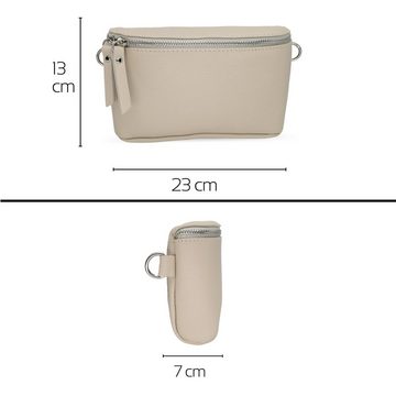 Bella Blossom Handtasche Damen Crossbody-Bag aus 100% Echtleder mit verstellbaren Schultergurt, Extra Innenfach