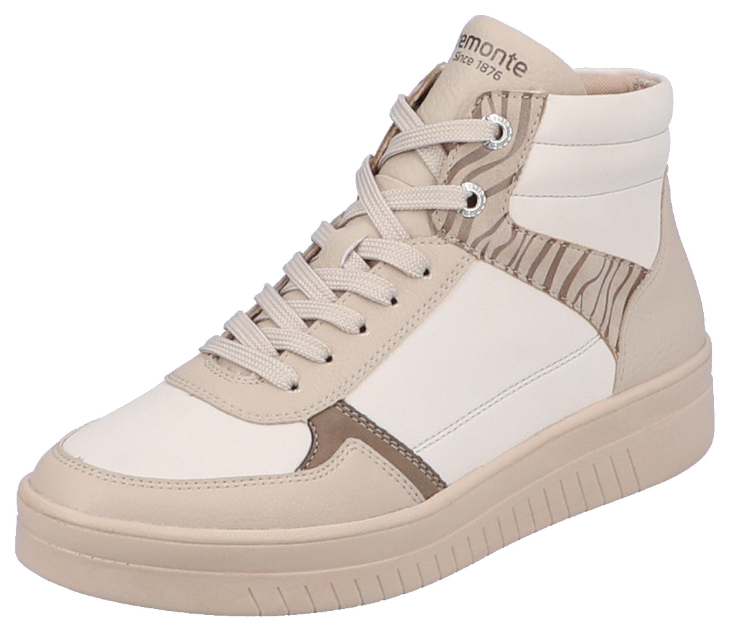 Ausstattung durch hohem Tragekomfort kombiniert Soft-Foam Sneaker offwhite mit Remonte