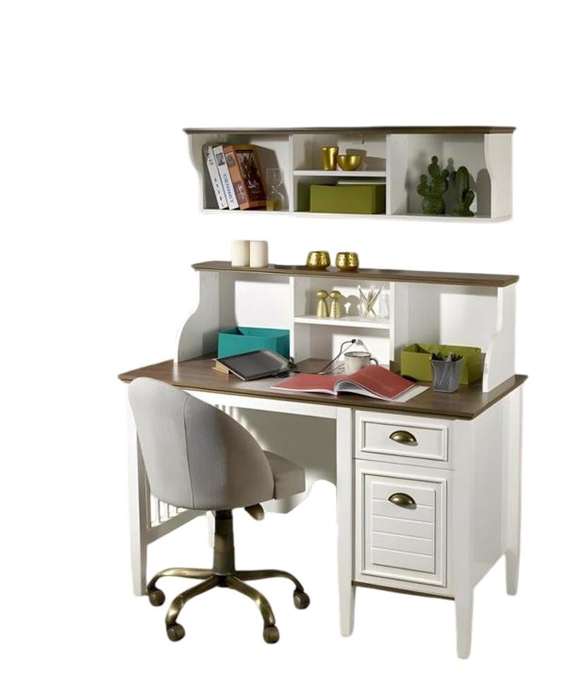 JVmoebel Schreibtisch Eleganter weißer Holz-Schreibtisch für Büro und Homeoffice (1 Tisch), Made in Europe