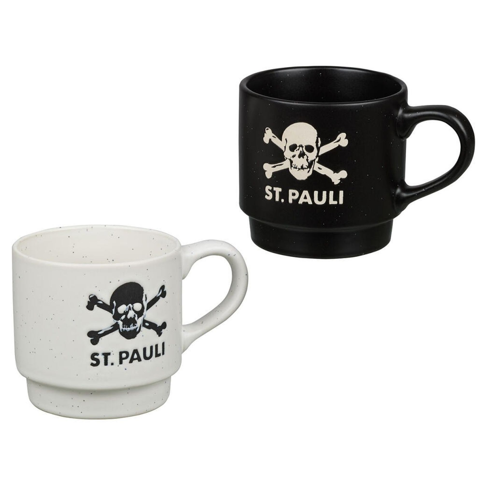 FC St. Pauli Tasse FC St. Pauli - Becher Totenkopf 2er Set - schwarz/weiß, Keramik