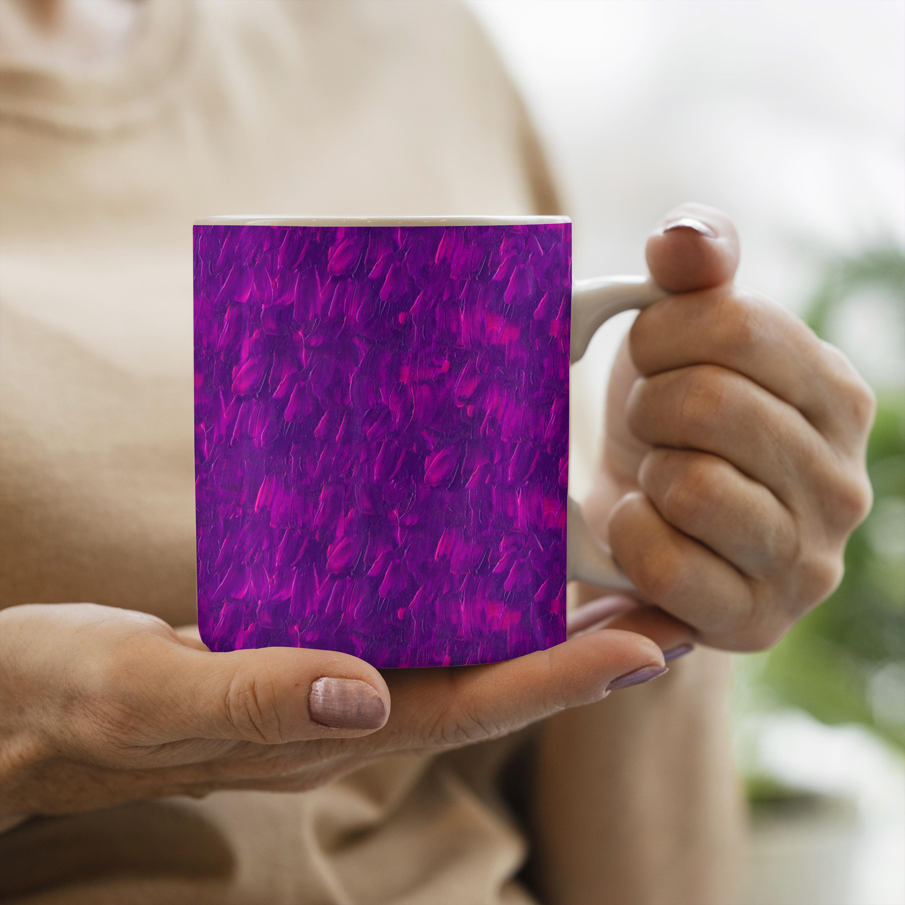 MuchoWow Tasse Öl - Farbe - Texturen - hell, 1-tlg., Keramik, Kaffeetassen, Teetasse, Becher, Kaffeebecher, Geschenk