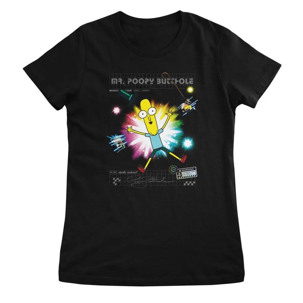 Rick and Morty T-Shirt MR Poopy Butthole Girly Tee