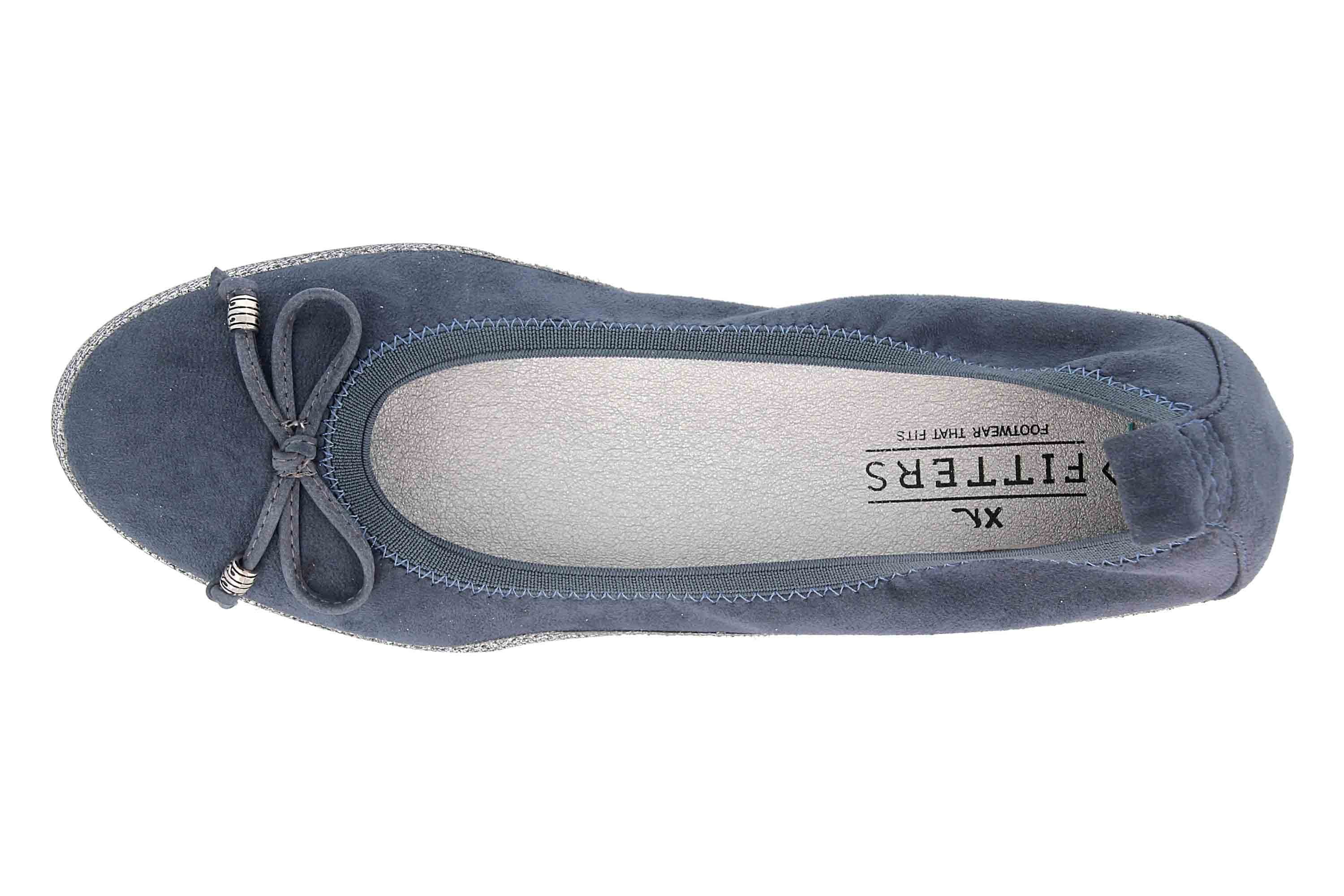 Fitters Footwear 2.132301 Navy MF Ballerina