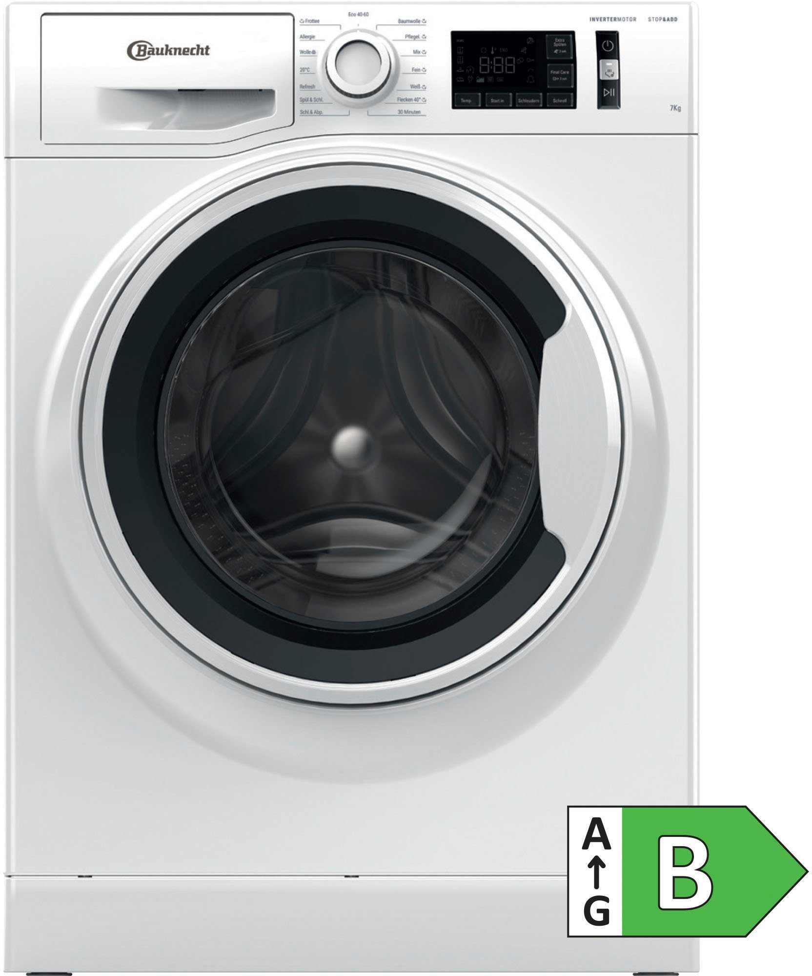 BAUKNECHT Waschmaschine W Active 711 B, 7 kg, 1400 U/min | Frontlader