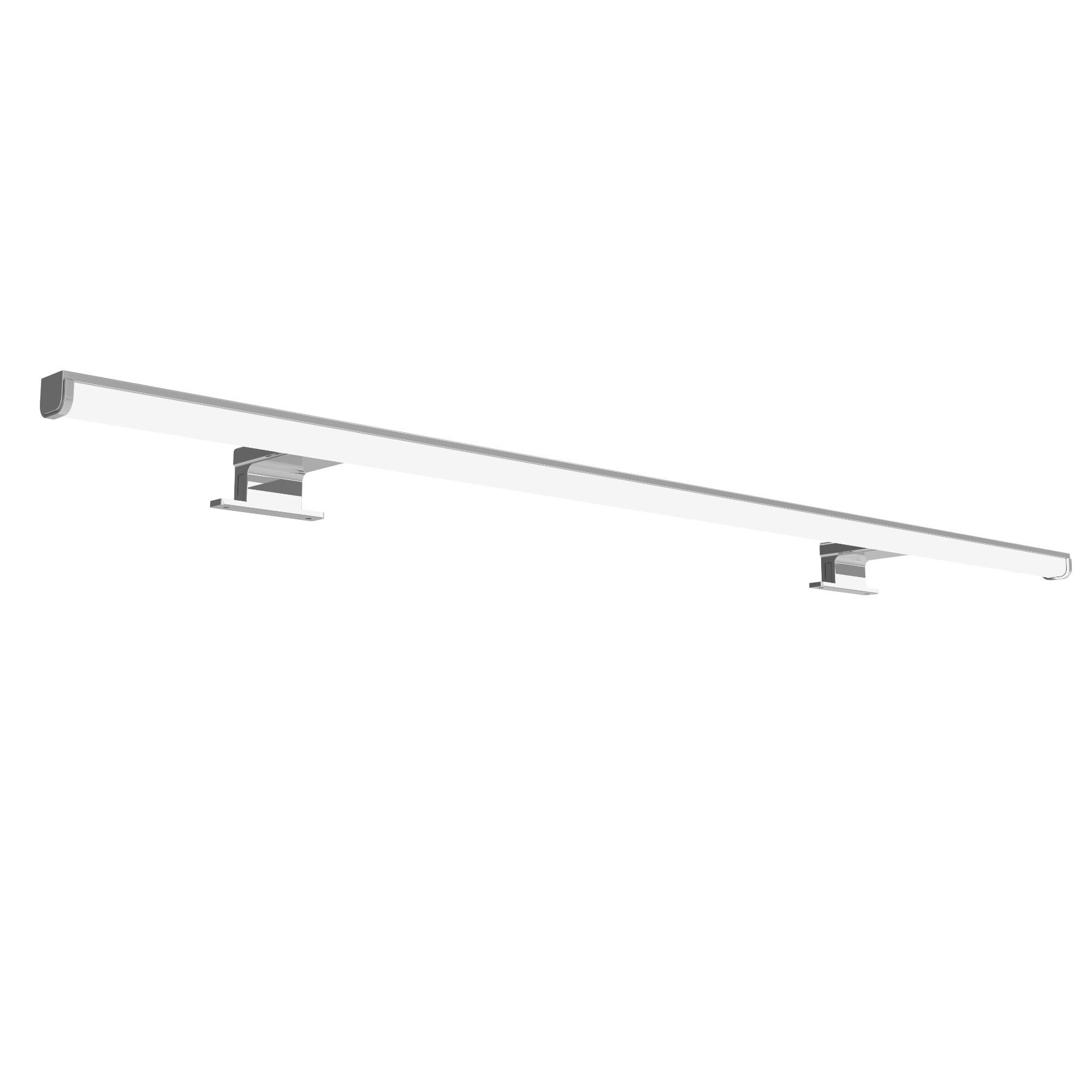 kalb LED Spiegelleuchte Lumenia LED Spiegelleuchte, 100cm, IP44, chrom, energiesparend, Neutralweiß, LED, neutralweiß