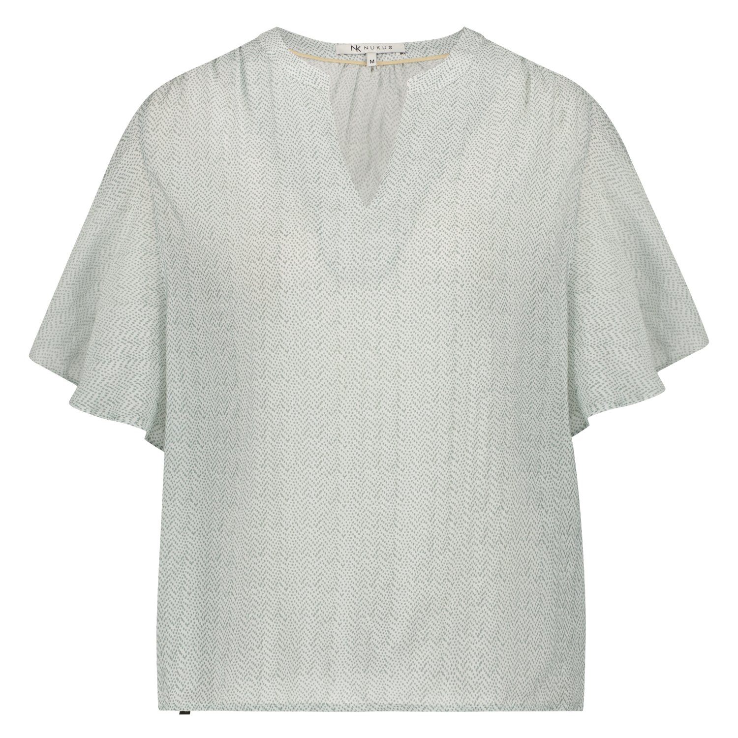 Druckbluse Quinty Malu Top aus Viskose mit grünem Muster