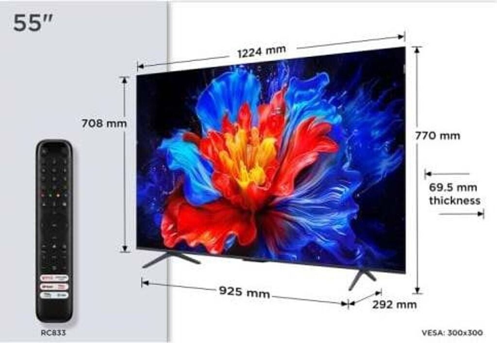 TCL 55P8K QLED-Fernseher (138 cm/55 Zoll)