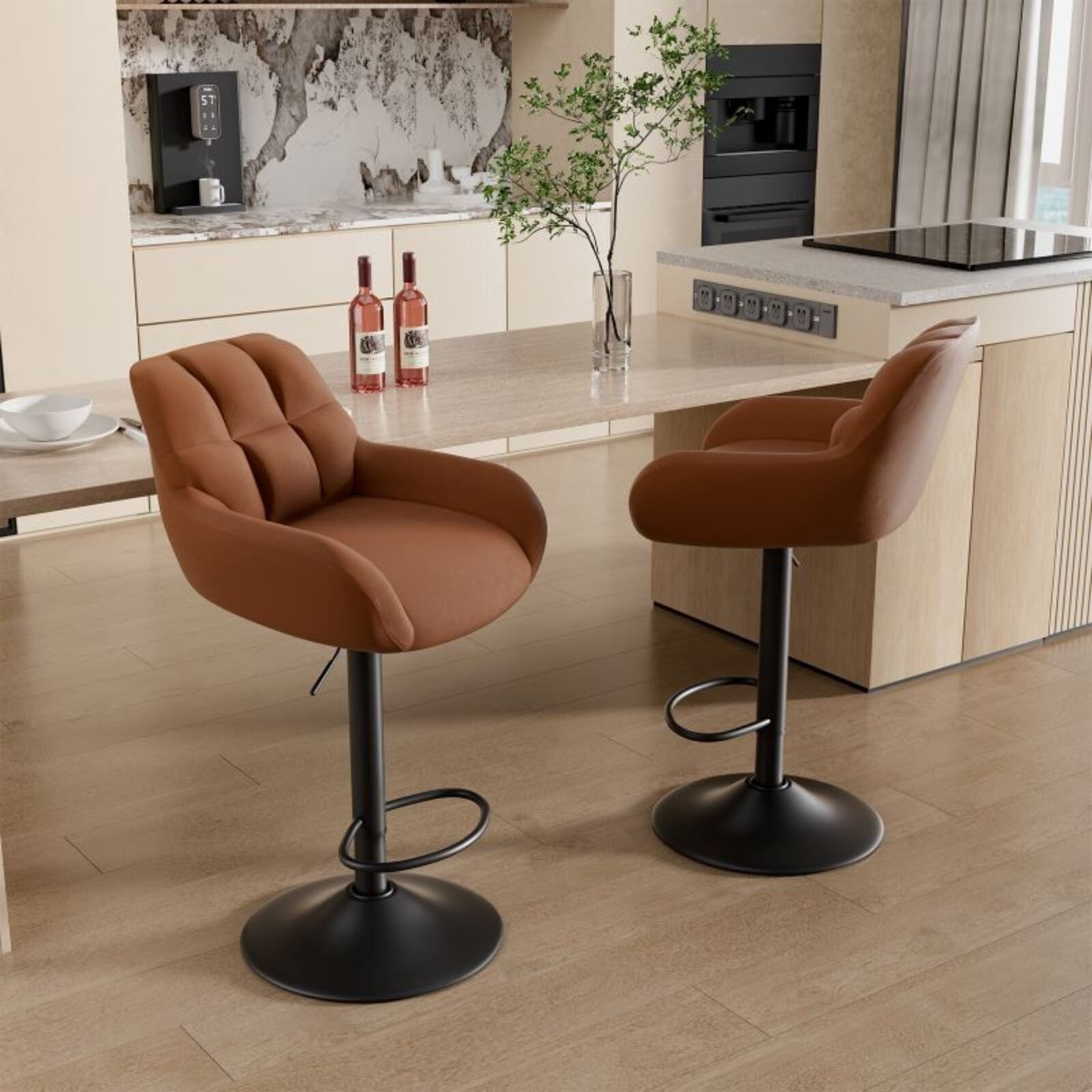 HawthyHome Barhocker 2er Set, Höhenverstellbare Tresenhocker günstig online kaufen