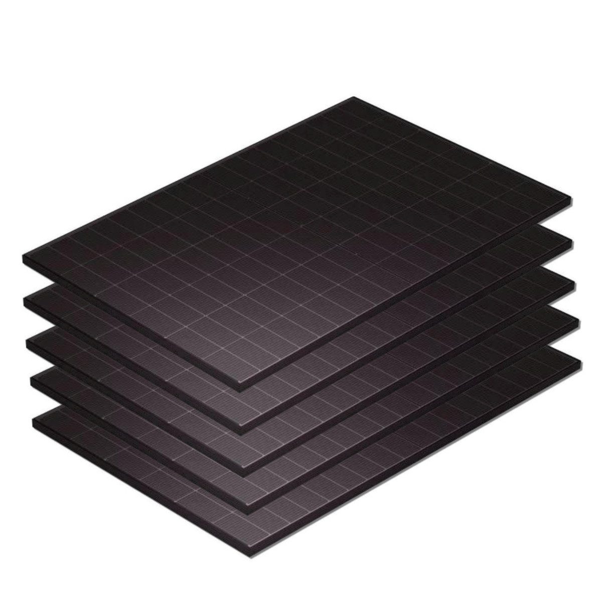 SunPro Solarmodul 5x 500Wp SunPro Photovoltaik Solarmodule Bifazial Glas-Glas Full Black