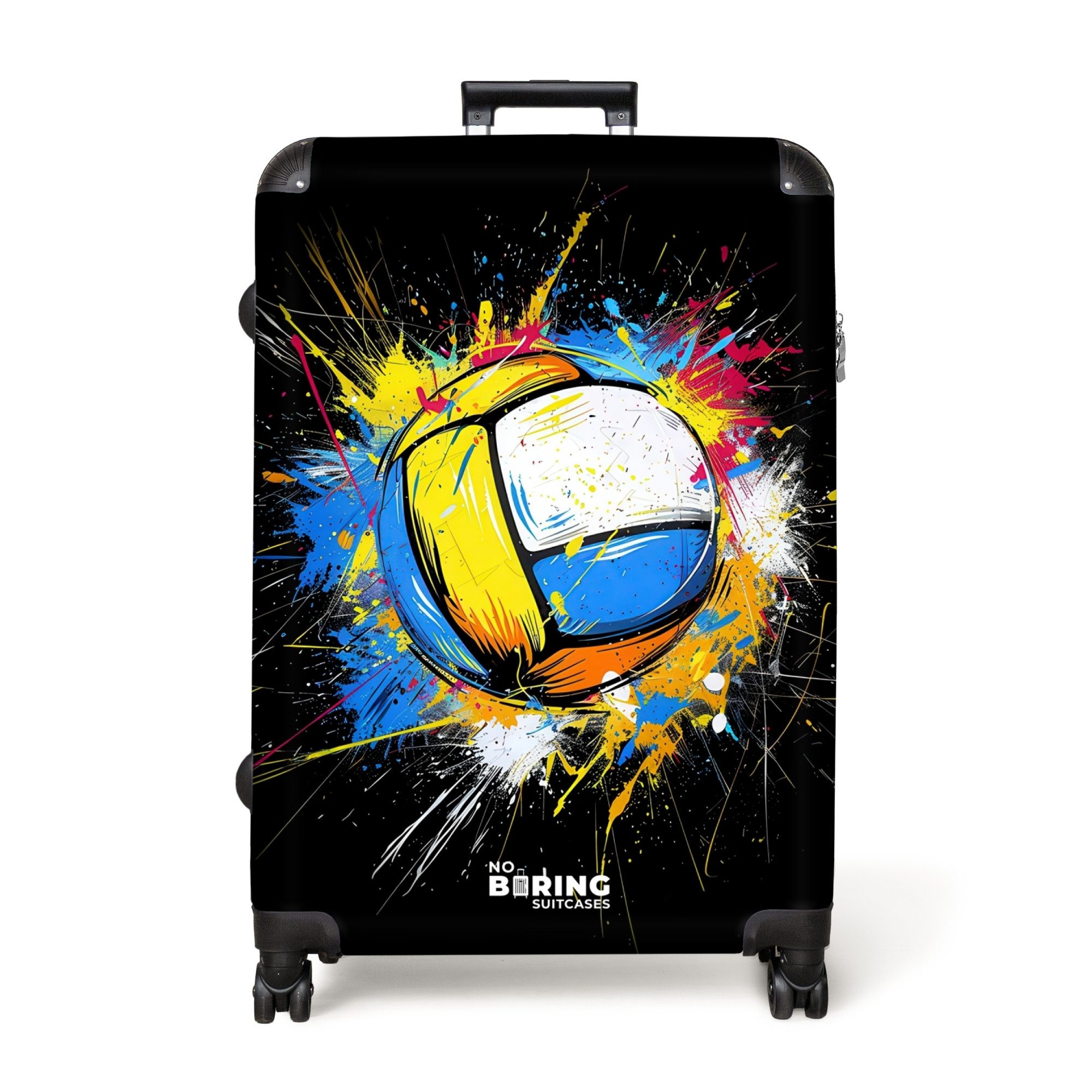 NoBoringSuitcases.com© Hartschalen-Trolley Volleyball mit Graffiti 77 günstig online kaufen