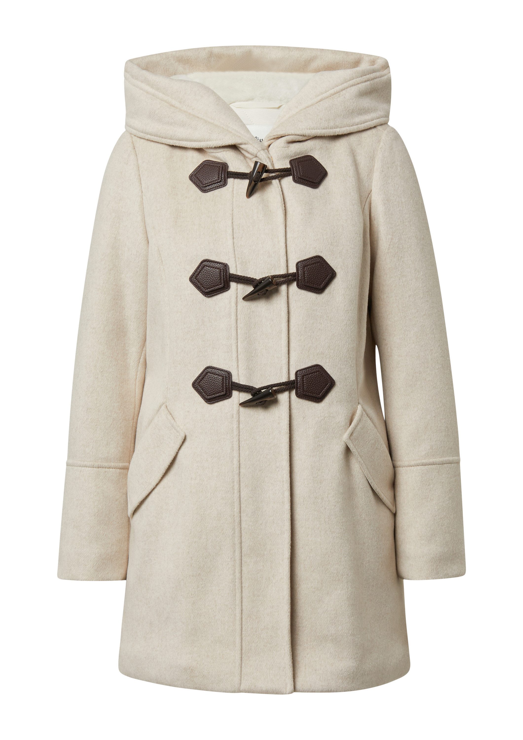 s.Oliver Wintermantel Outdoor-Mantel Taillierter Dufflecoat aus Wollmix