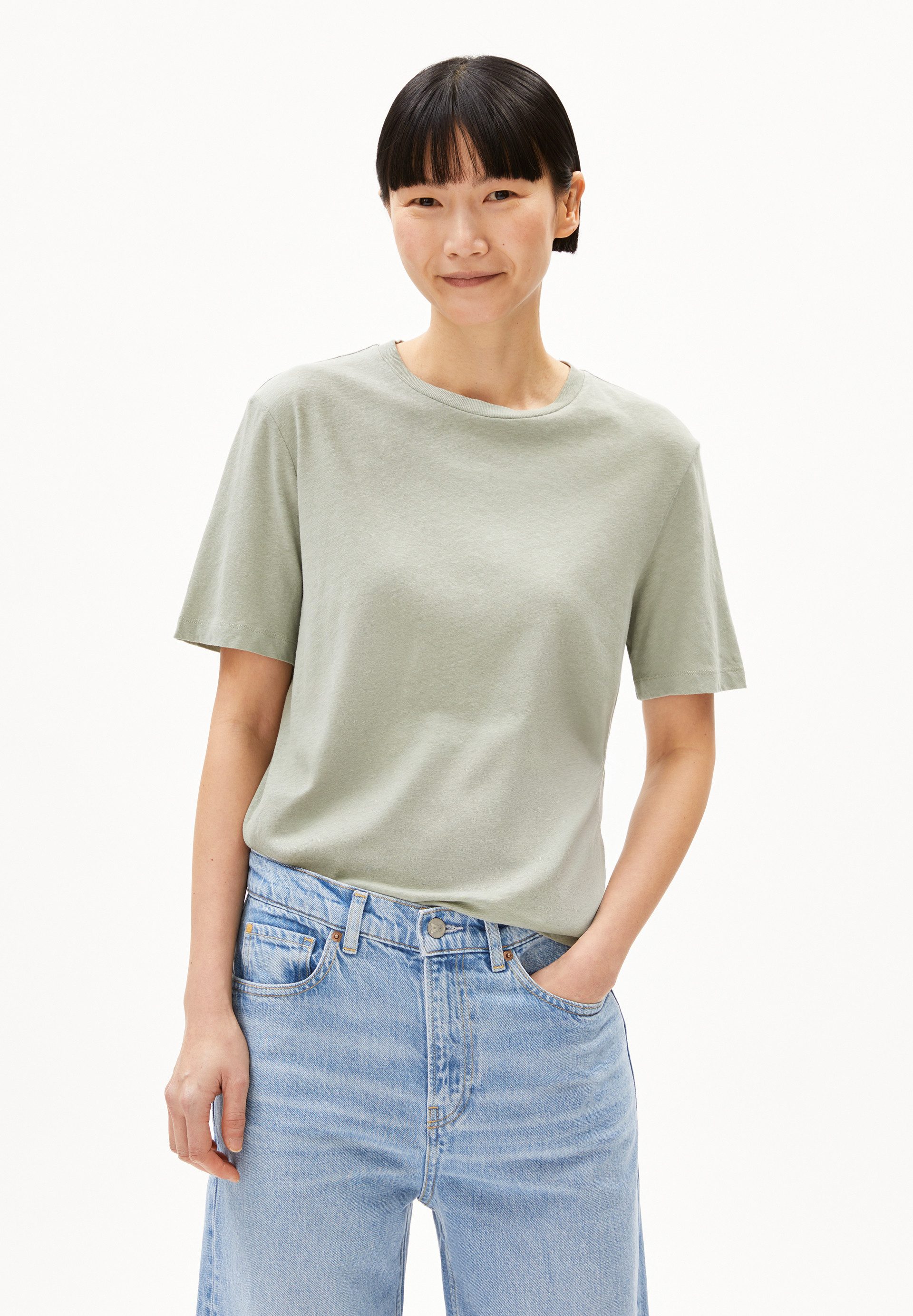 Armedangels T-Shirt LUALAA LIN Damen T-Shirt aus Leinen-Mix (Regular Fit) T günstig online kaufen