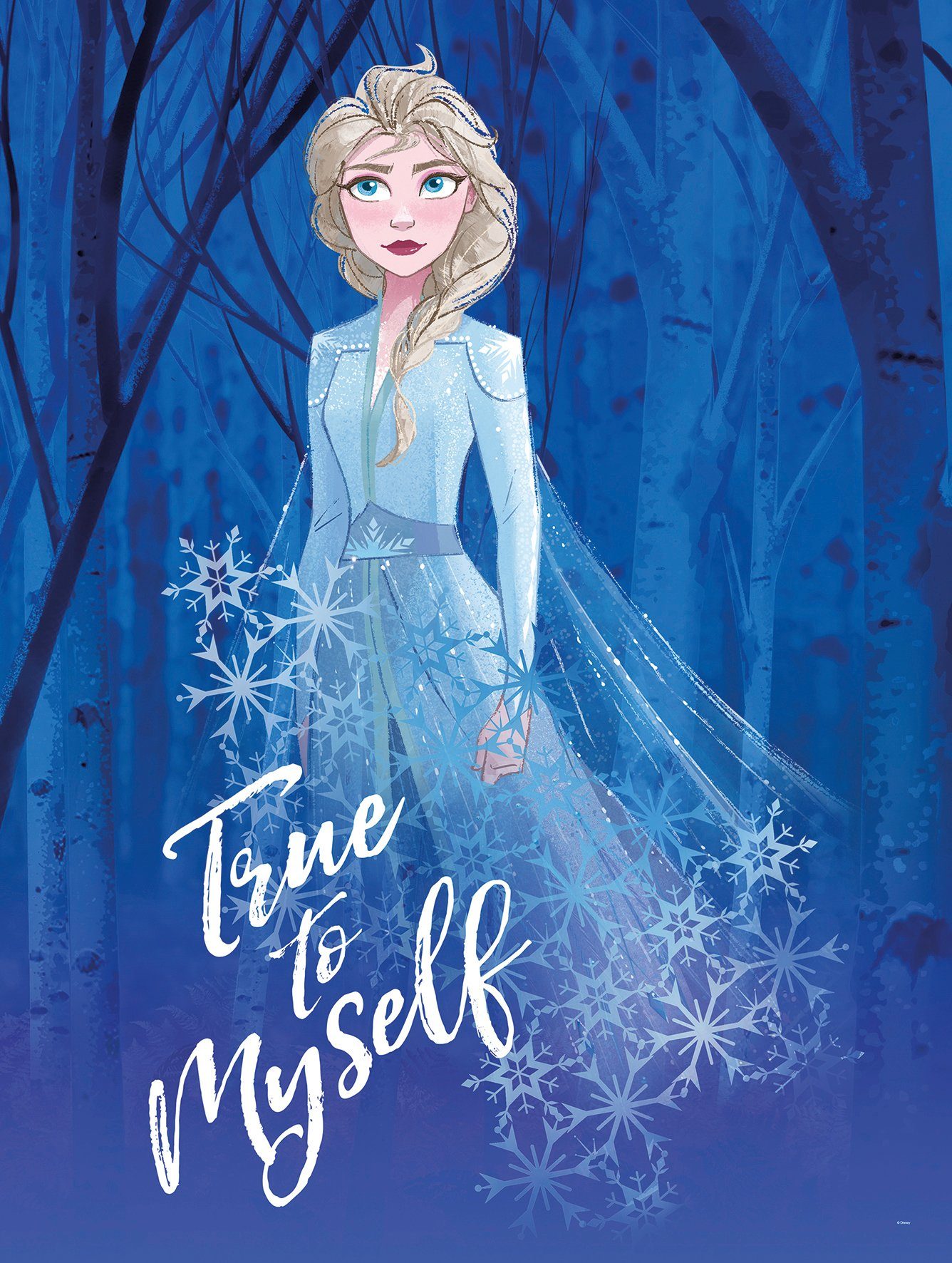 Komar Bild Frozen 2 Elsa true to myself, Disney (1 St), Wandbild zur Dekoration im Kinderzimmer - ohne Rahmen