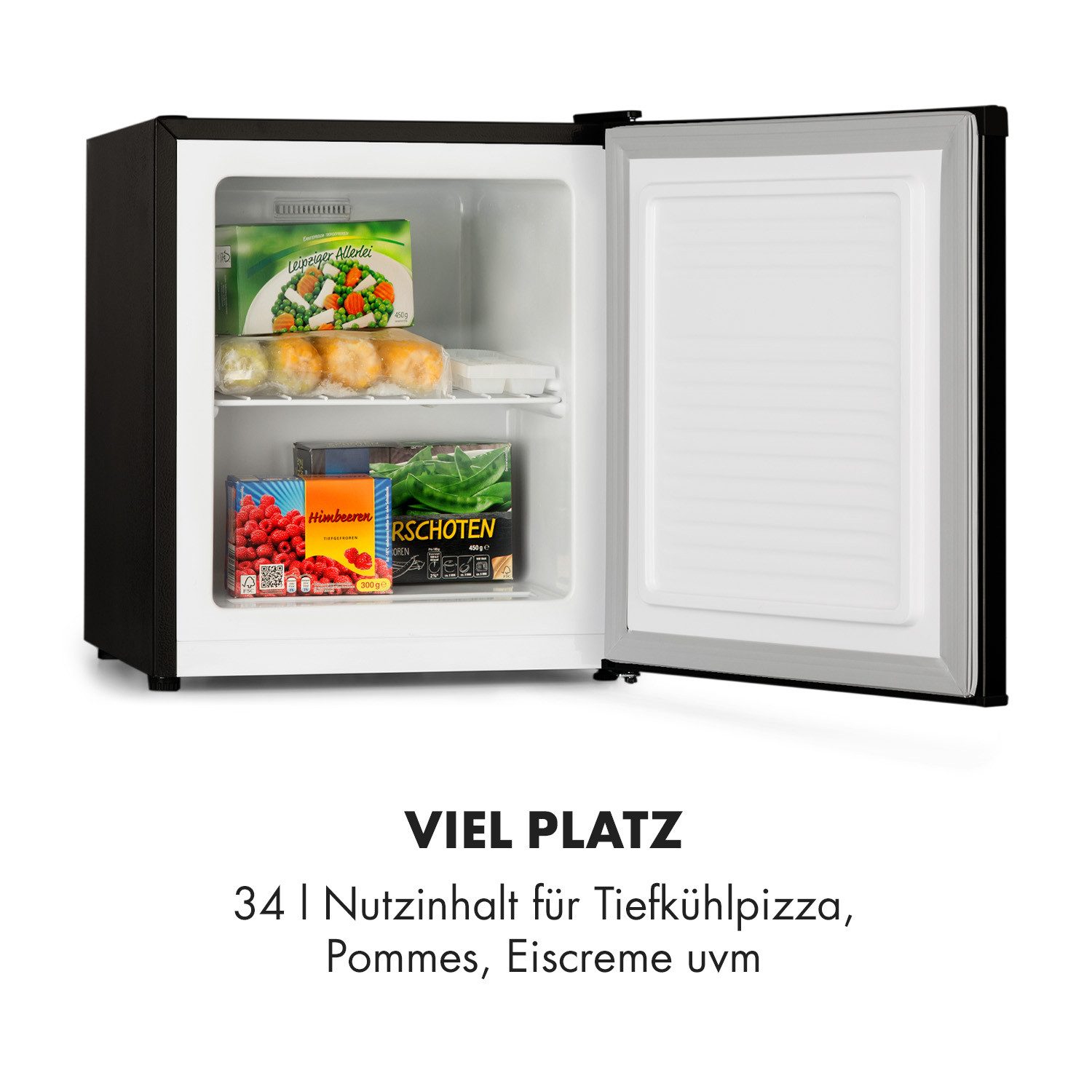 Klarstein Gefrierschrank Garfield Eco Mini-Gefrierschrank 34L 4-Sterne kompakt freistehend 10032853, 52 cm hoch, 44 cm breit, Gefrierschrank klein Gefriertruhe  – Bild 4 von 5