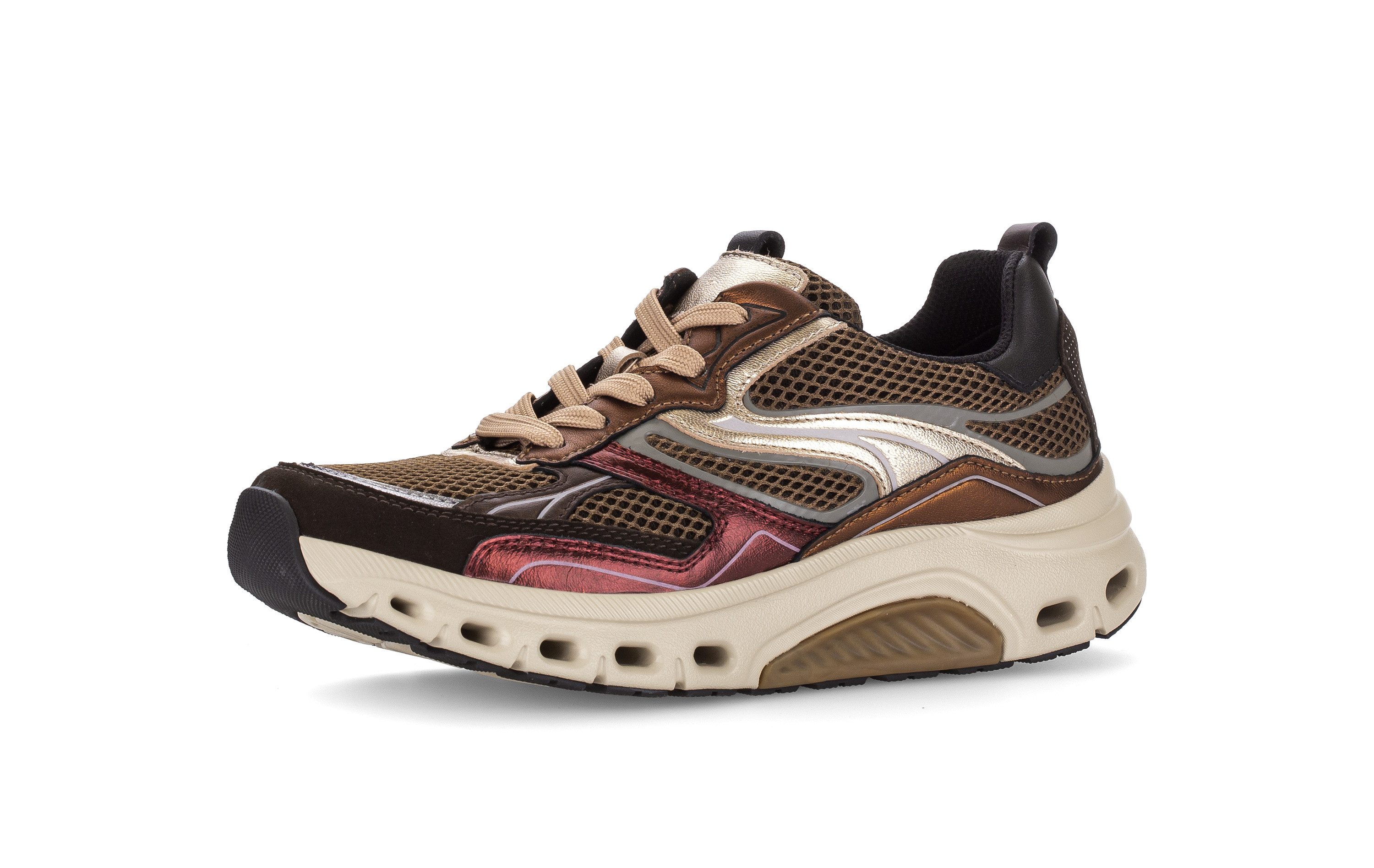 rollingsoft Keilsneaker Schnürer, Halbschuh, Freizeitschuh mit modischen Besätzen