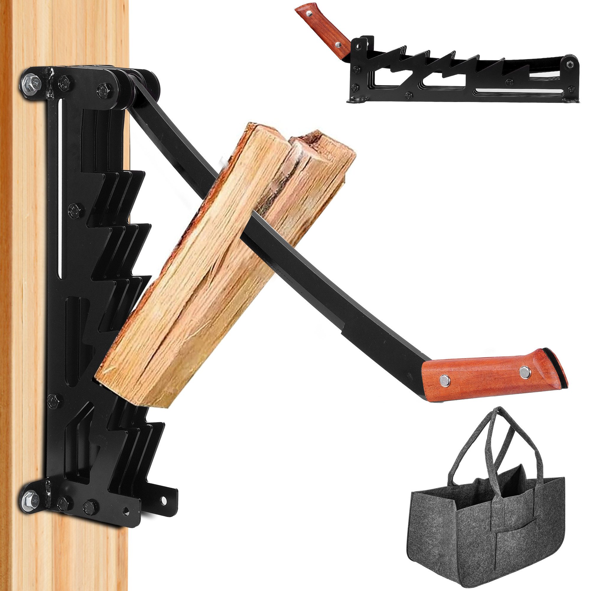 Yofidra Holzspalter Wandhalterung Brennholzspalter, Kann 34 cm langes Holz spalten, (1-St), Wandmontage Handholzspalter für Weichhölzern Anzündspalter