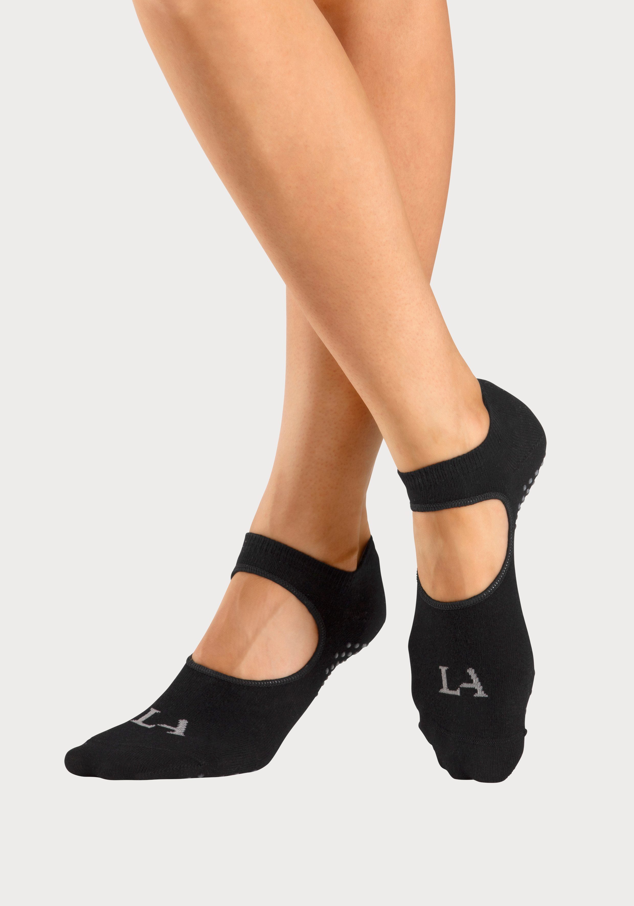 LASCANA ACTIVE ABS-Socken (Packung, 3-Paar) mit auf Aussparung Fußrücken