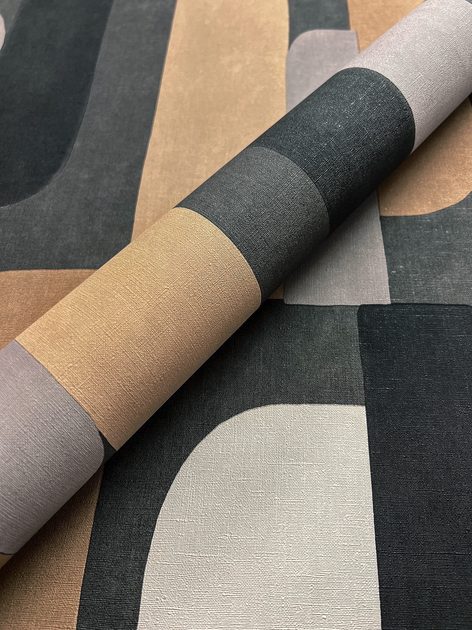 Newroom Vliestapete Maxius Brown Tapete Mustertapete Grafik,Muster,Formen, günstig online kaufen