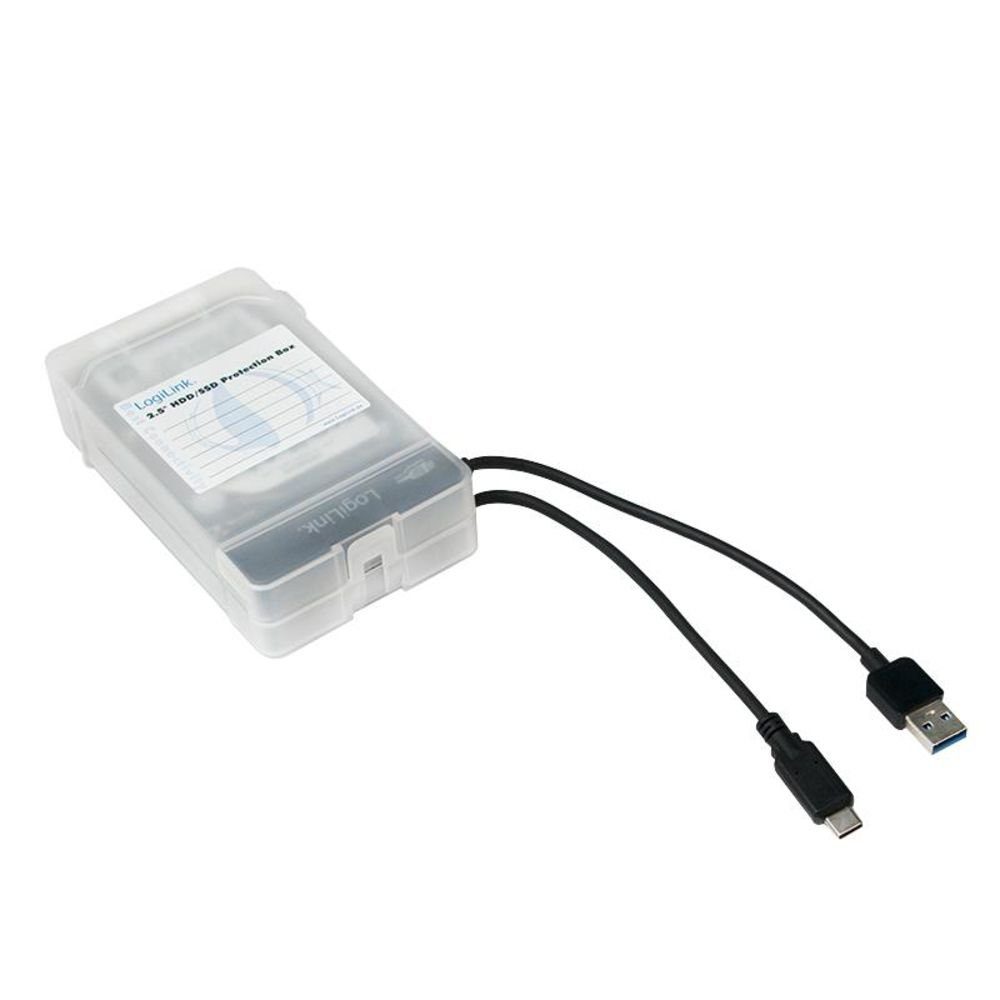 Schutz-Box HDDs LogiLink weiß für 2x 2,5" Festplattenhülle