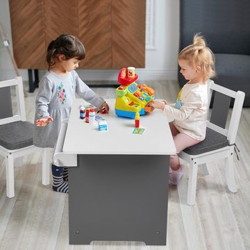 ONVAYA Kindertisch Kindertisch-Set mit Stühlen, Kindersitzgruppe mit Stauraum