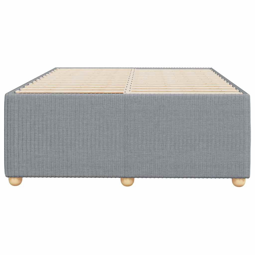 vidaXL Bett Bettgestell ohne Matratze Hellgrau 120x200 cm Stoff