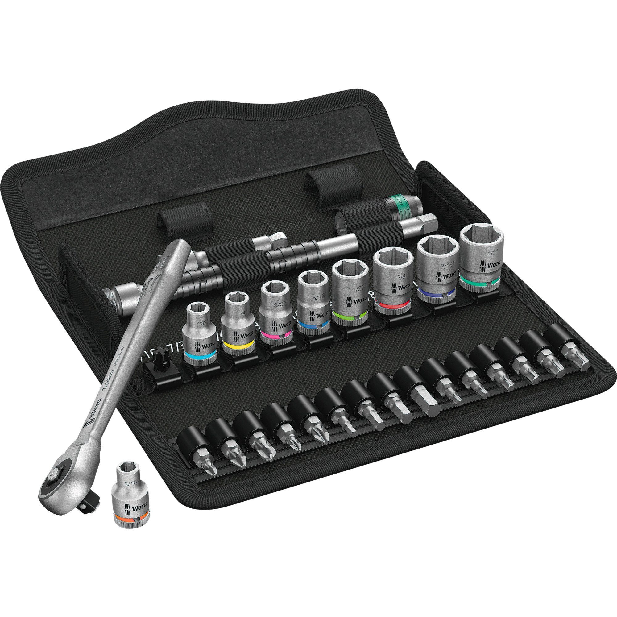 Wera Ratsche Wera 8100 SA 10 Zyklop Metal-Knarrensatz, zöllig