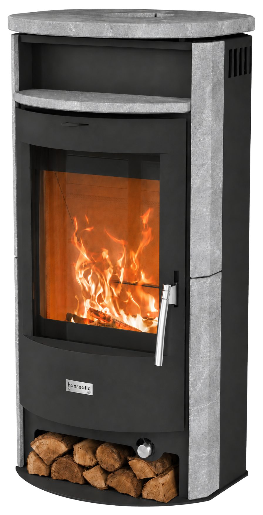 Hanseatic Kaminofen »Parma Speckstein«, Dauerbrand geprüft, Lieferung bis ins Wohnzimmer, 6,3 kW, Dauerbrand, geprüft, für Anthrazit Nuss 3 geeignet, Exklusiv