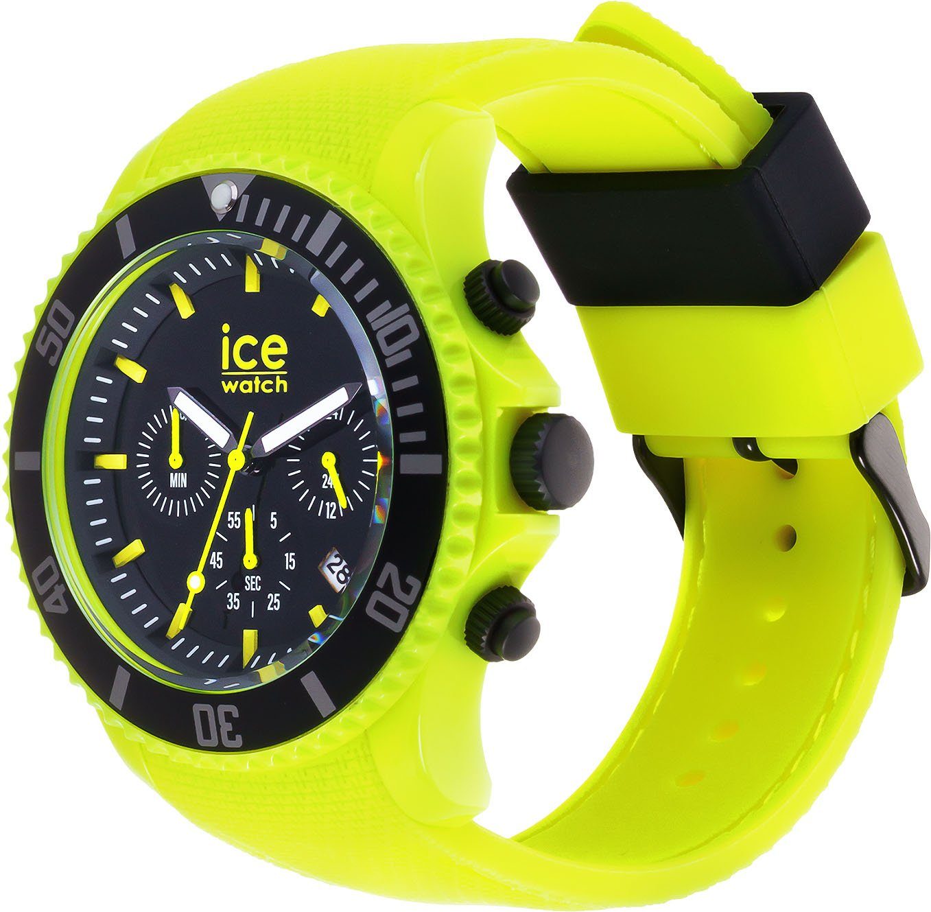 - chrono ice-watch - CH, 019838 - Chronograph yellow Large ICE Neon