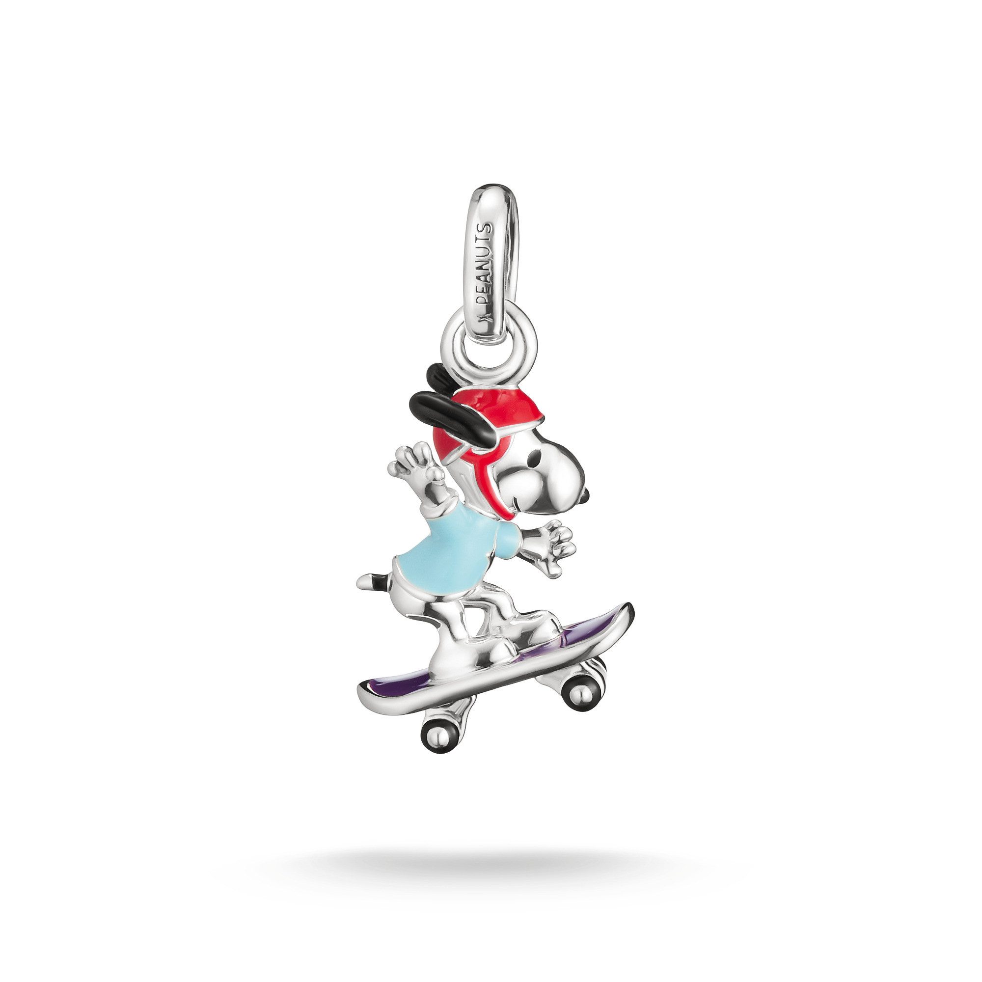 THOMAS SABO Charm-Einhänger THOMAS SABO x Peanuts Snoopy auf dem Skateboard Charm - Connect, Emaille
