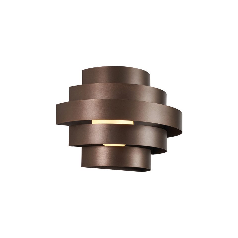 Qazqa Wandleuchte Lines, Dimmbar, LED fest integriert, Extra-Warmweiß, QAZQA Wand­leuchte, integrated, Bronze, Stahl, Modern