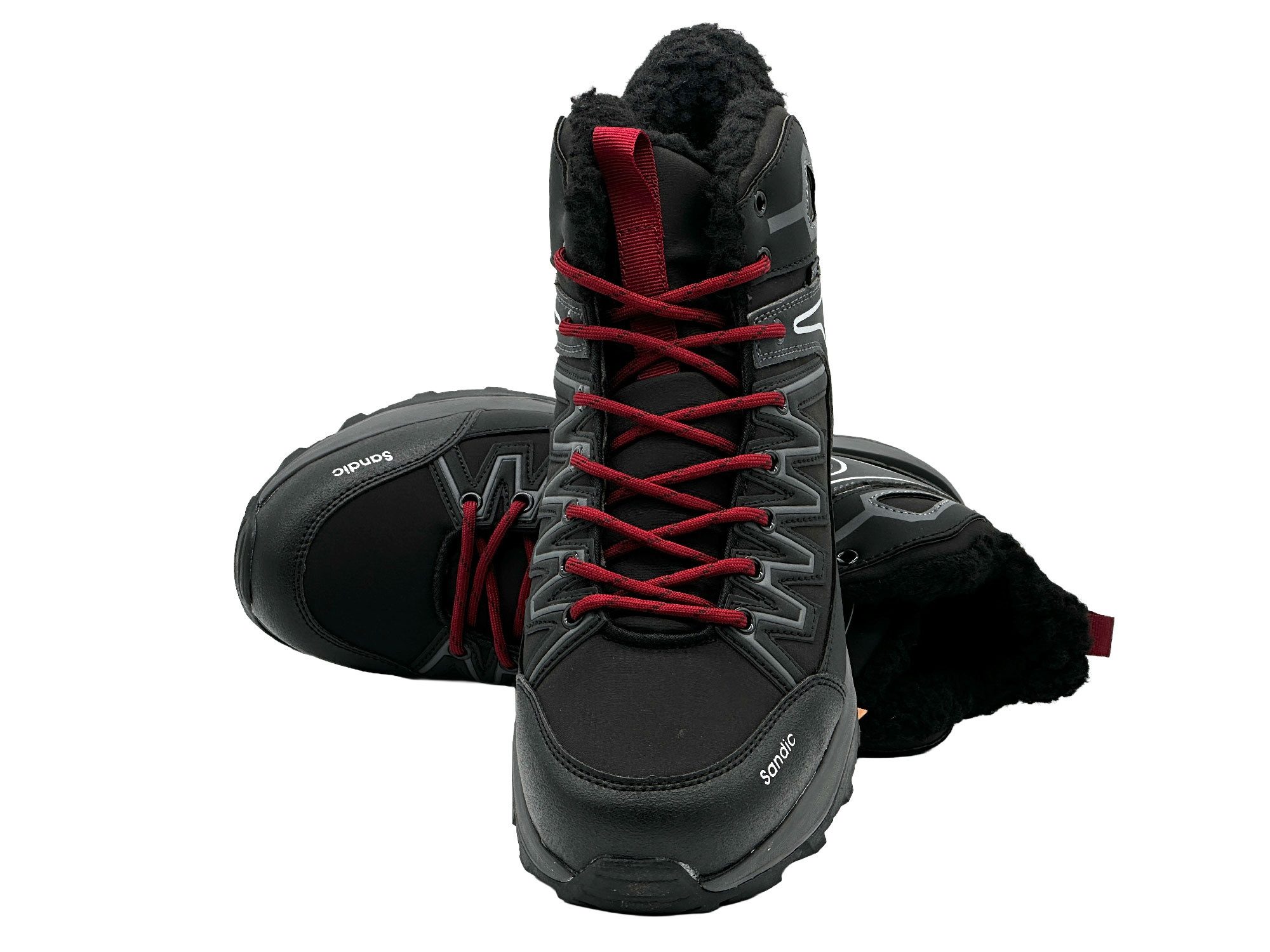 Nowaland Warm gefütterte Wanderschuhe mit rutschfester Profilsohle Winterstiefel Wasserabweisend, robust und warm gefüttert – Bild 2 von 4