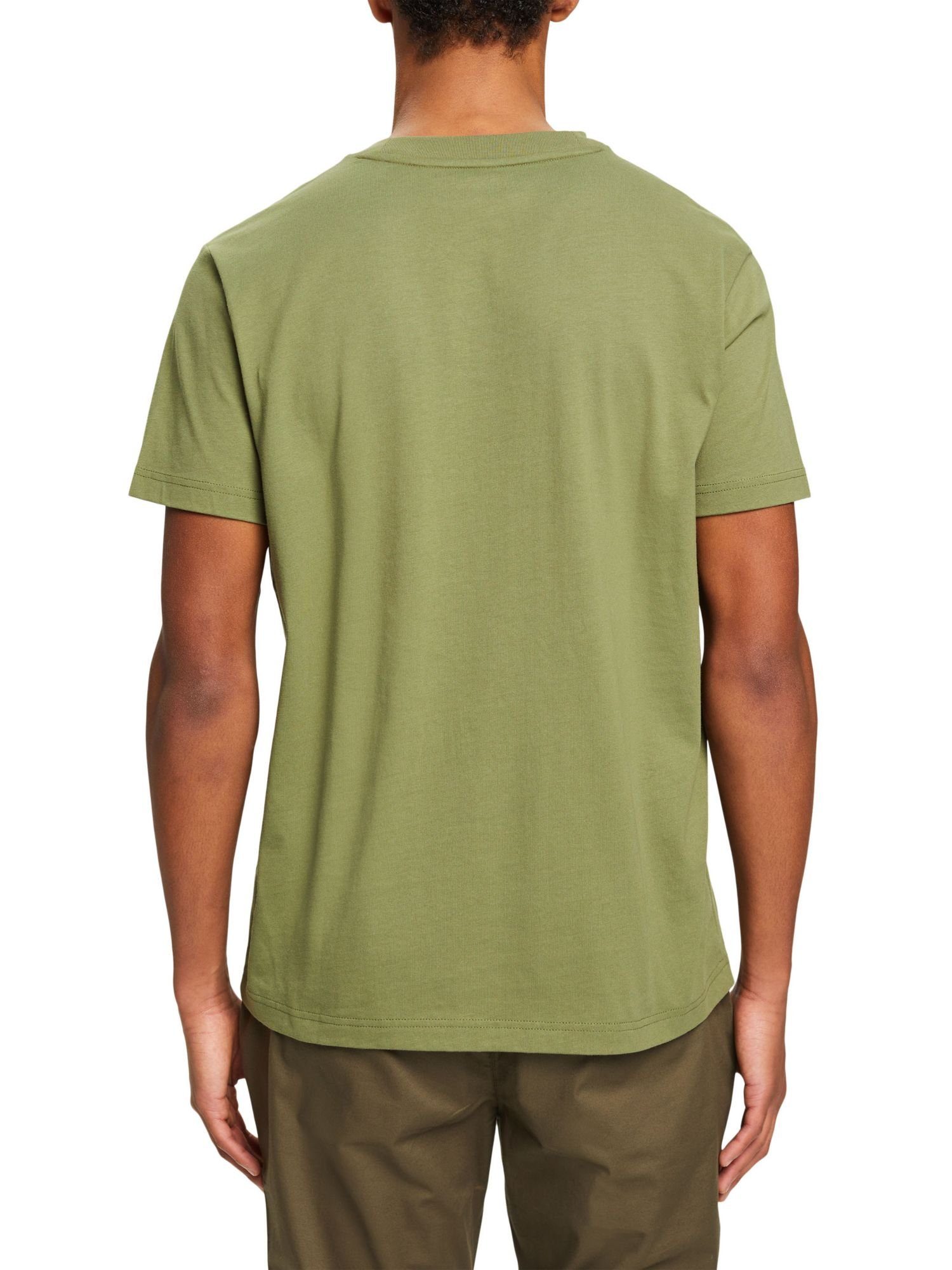 Logo-T-Shirt OLIVE Esprit (1-tlg) Langarmshirt