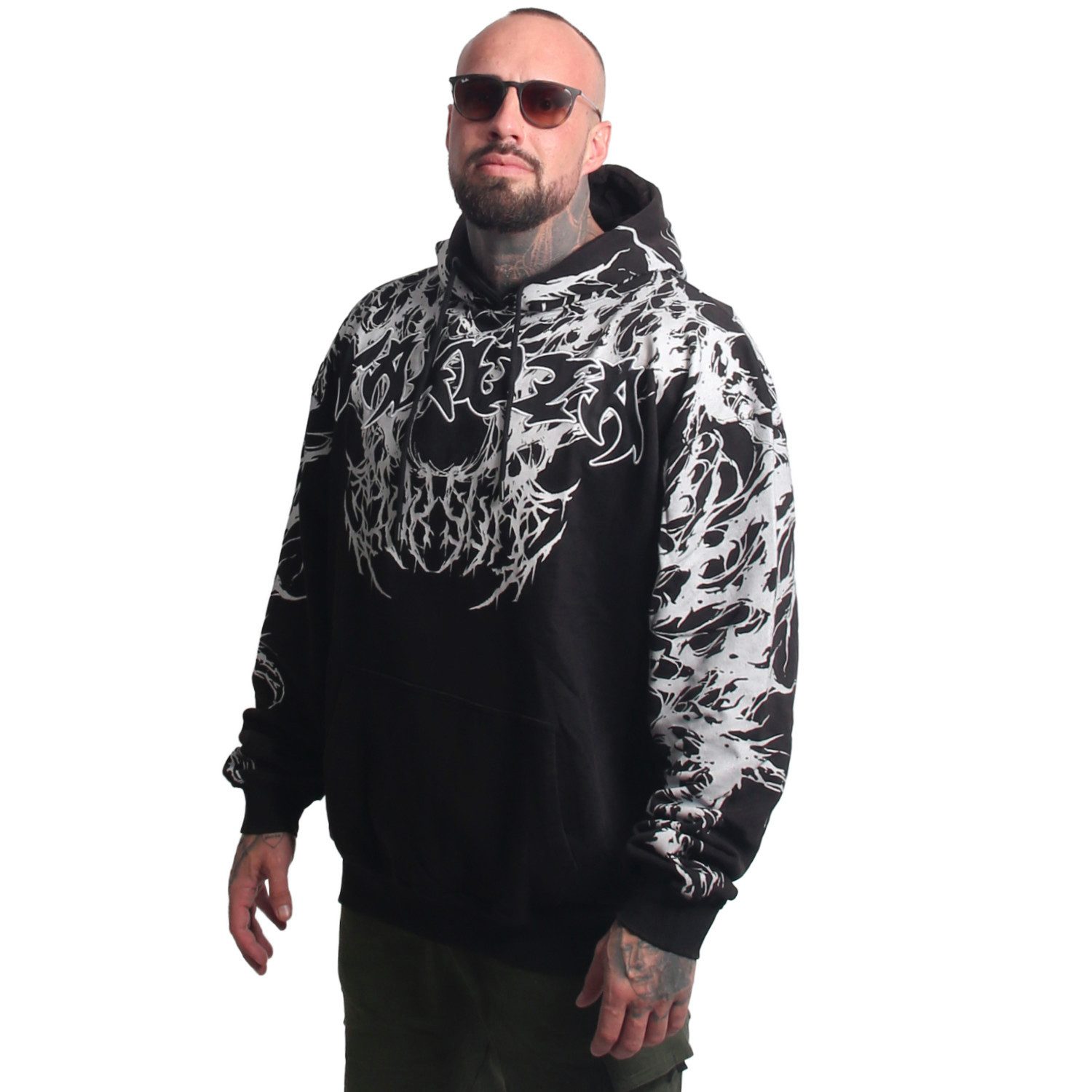 YAKUZA Hoodie Reignz im Oversized Look mit angesagter Acid Waschung