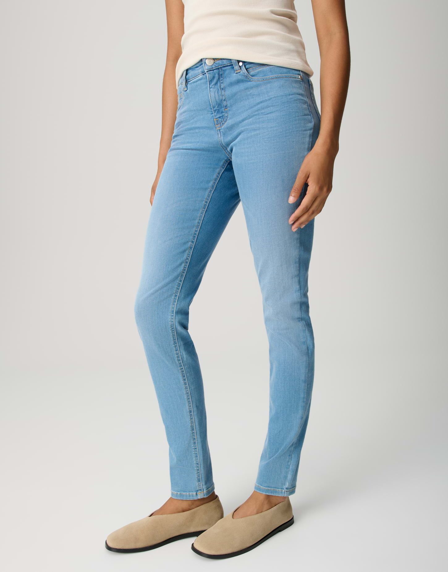 OPUS PANTS Skinny-fit-Jeans ENJA EASE mit Powerstretch Low Rise Ankle, Spanish Cotton, Zip-Fly