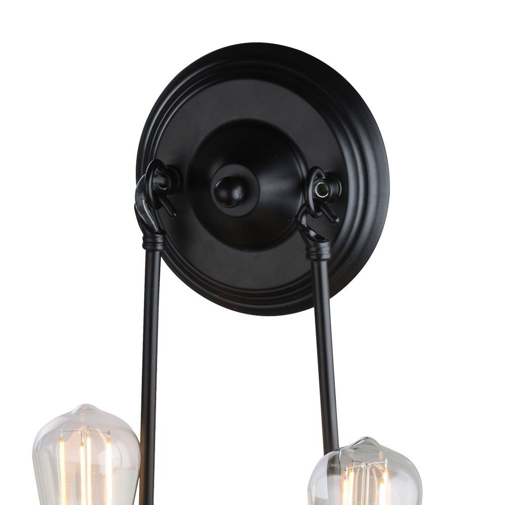 etc-shop LED Wandleuchte, Leuchtmittel inklusive, Farbwechsel, rustikal Warmweiß, dimmbar Lampe Hanf Seil Set Leuchte im Wand Fernbedienung