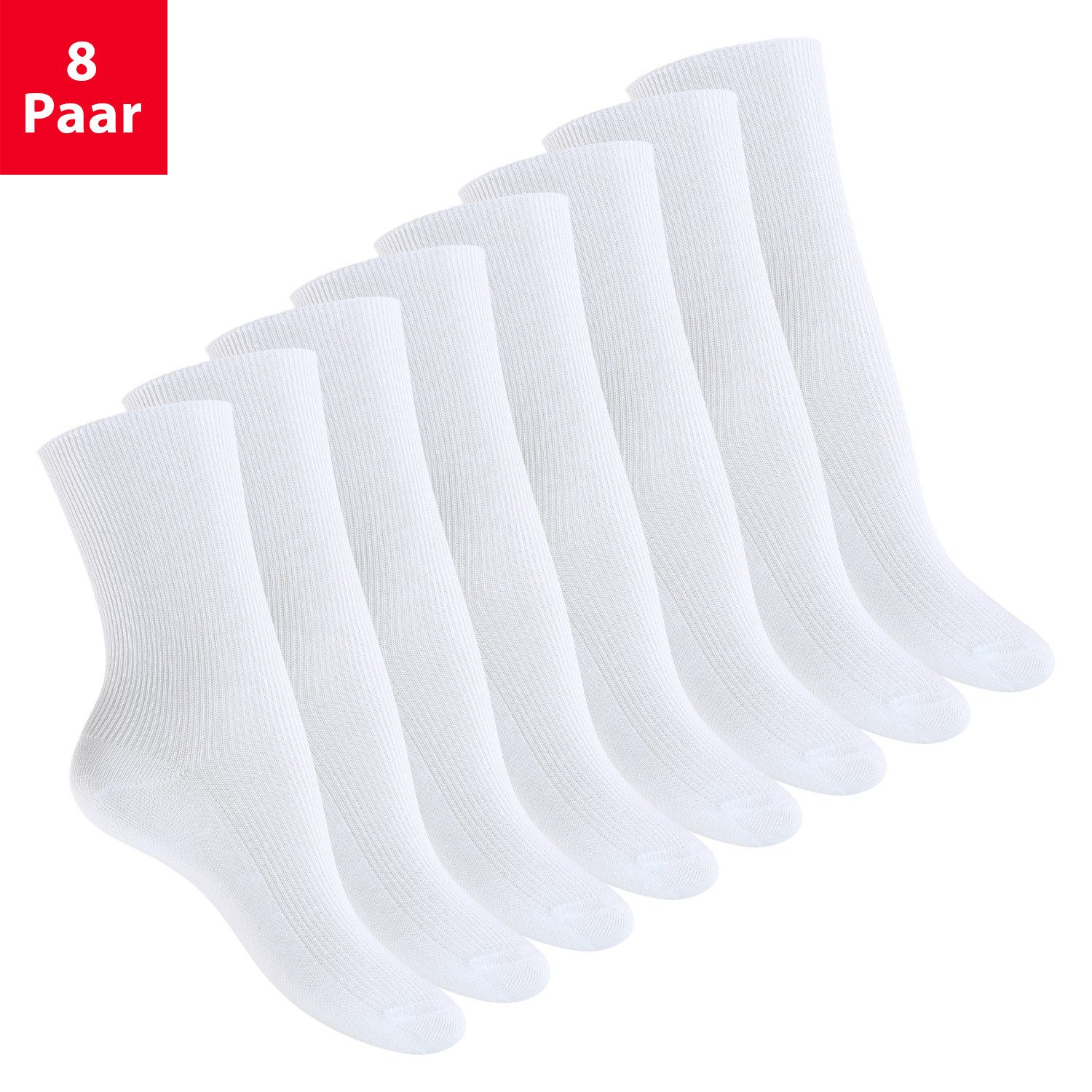 Footstar Diabetikersocken Damen & Herren Gesundheitssocken (8 Paar) Diabetiker geeignet