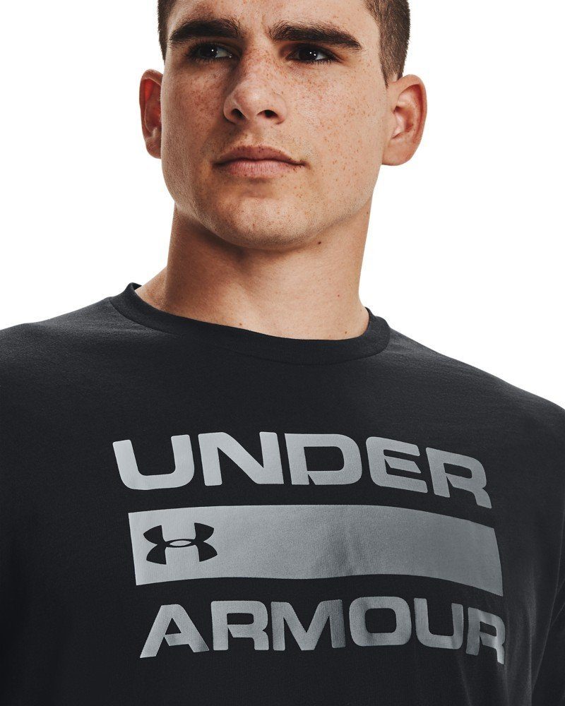 Kurzarm-Oberteil 100 Under Issue Team Wordmark White T-Shirt Armour® UA