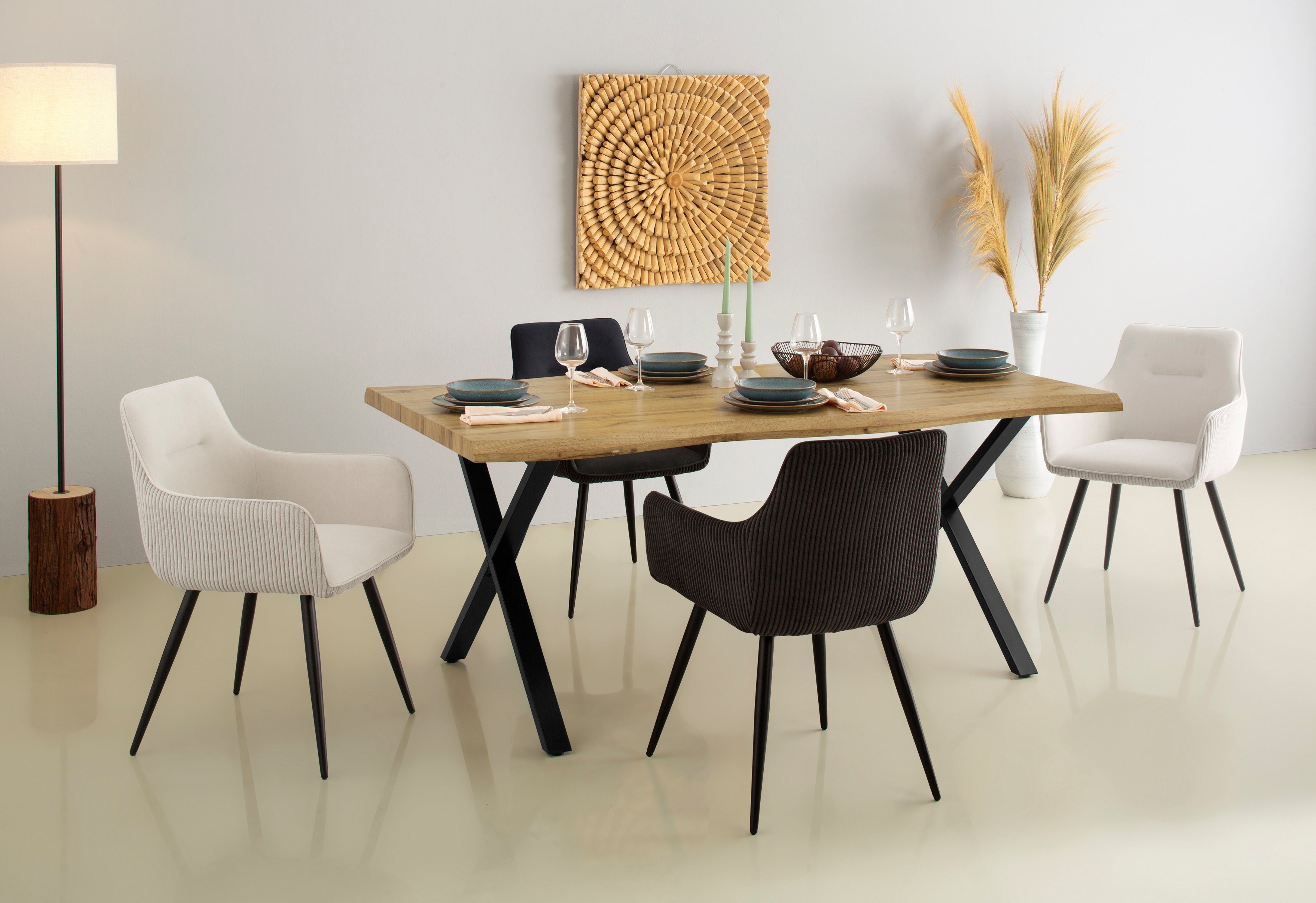 HELA Esstisch GRETA BESTSELLER, Baumkantentisch (Nachb), versch. Größen, 46 günstig online kaufen