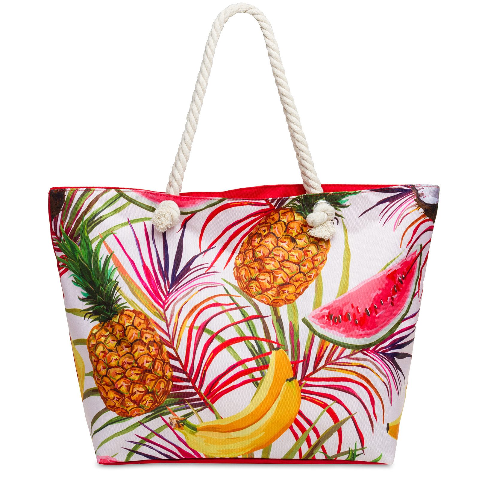 Strandtasche TS1055 große Damen XXL Strandtasche mit bunten Hawaii Motiven