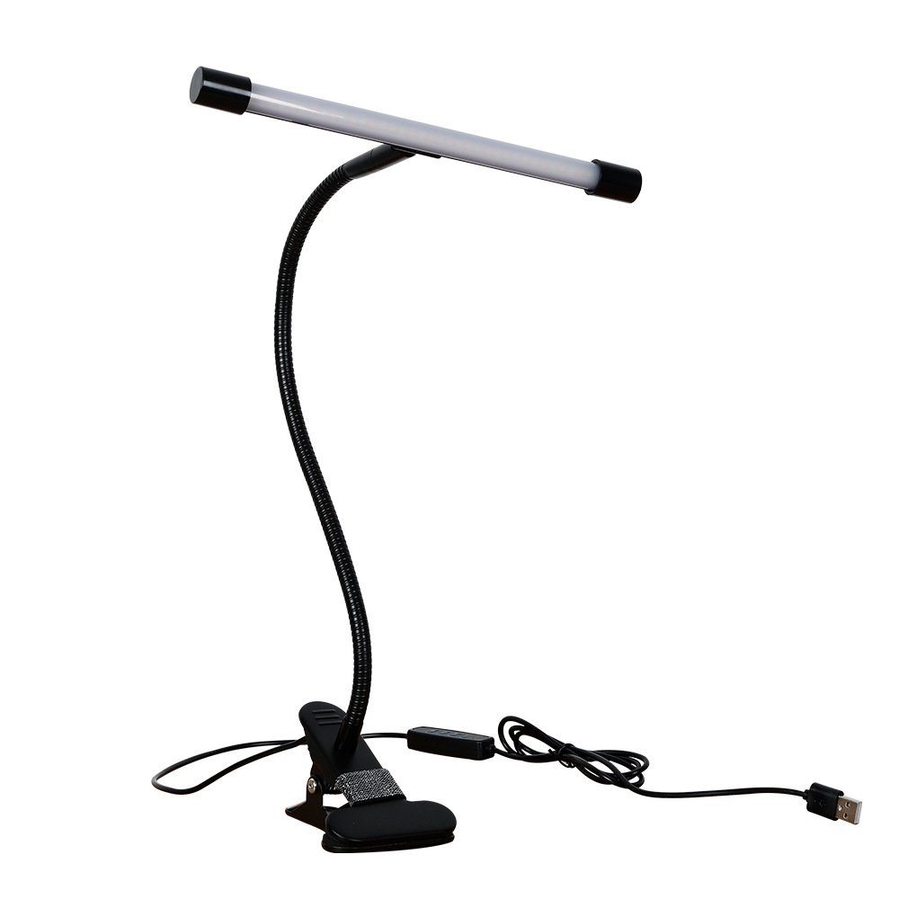 LED Klemmleuchte Dimmbar Schreibtischlampe|8W|Augenschutz|Flexibler Schwanenhals 