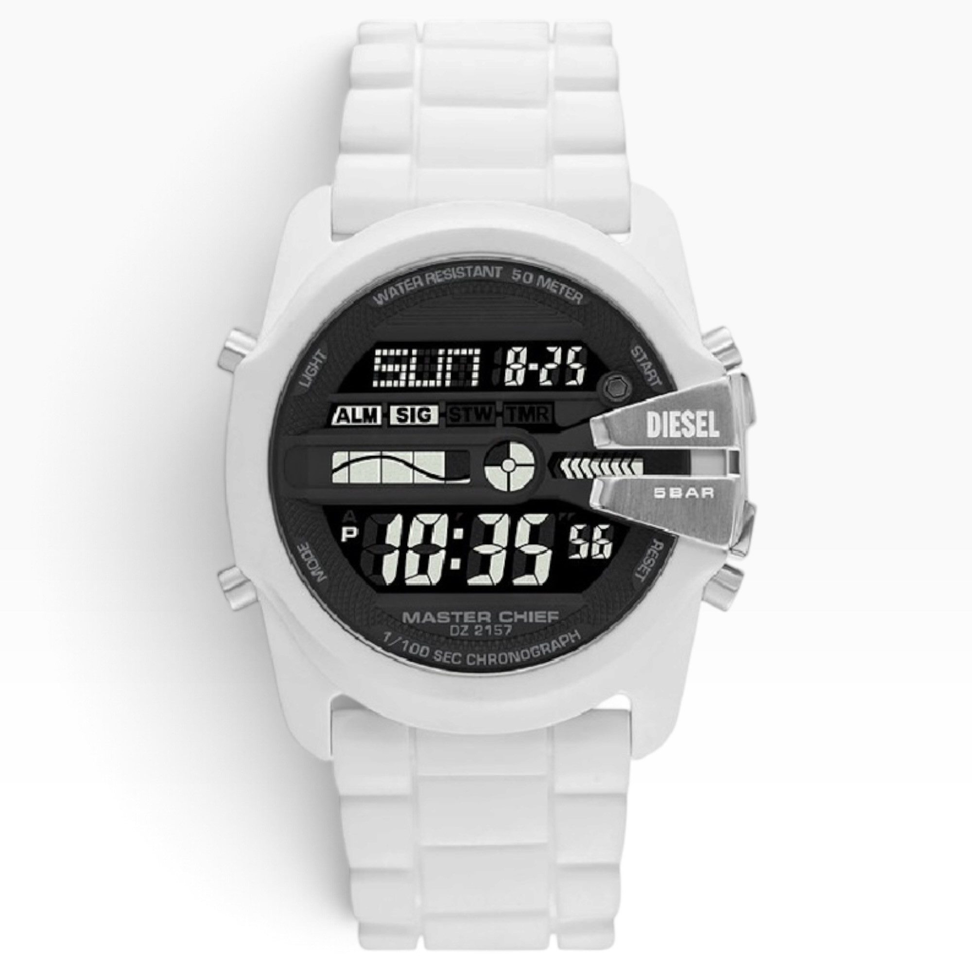 Diesel Digitaluhr Diesel Digitaluhr Master Chief DZ2157 Silikon Weiß DZ2157